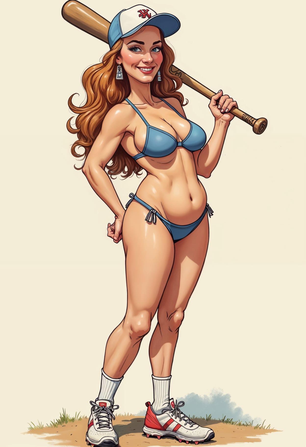 Baseball fashion cartoon cute drawing free arts 06