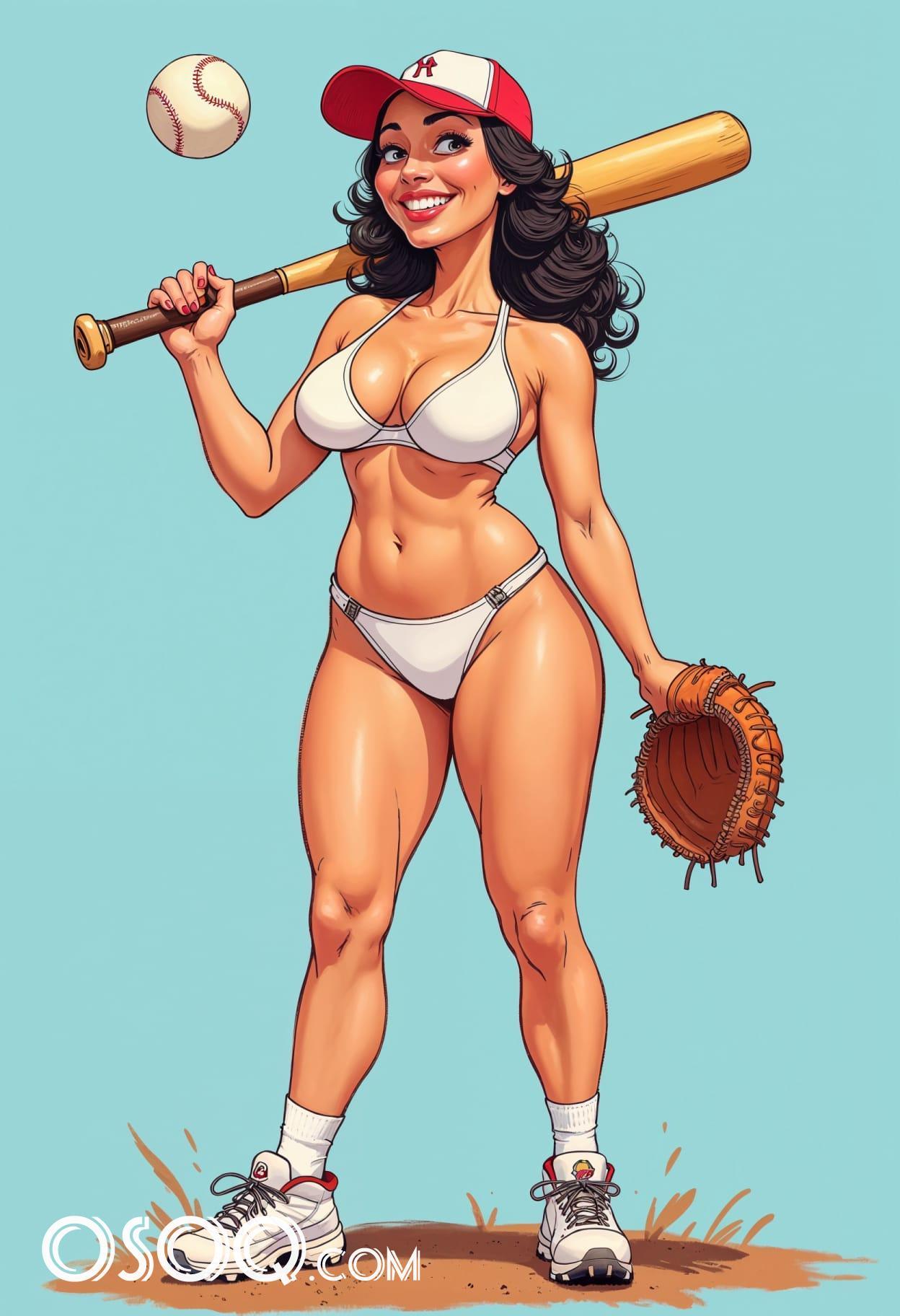 Baseball fashion cartoon cute drawing free arts 13