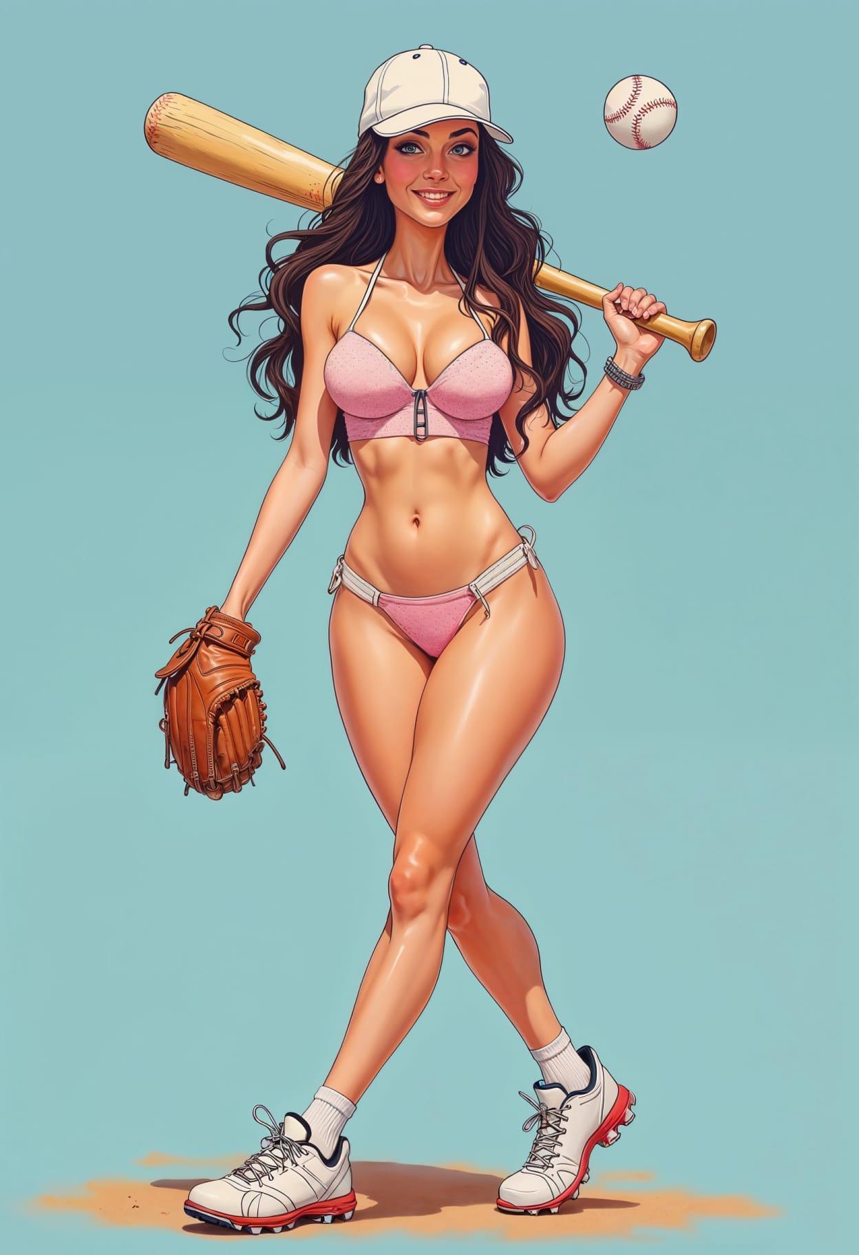 Baseball fashion cartoon cute drawing free arts 14