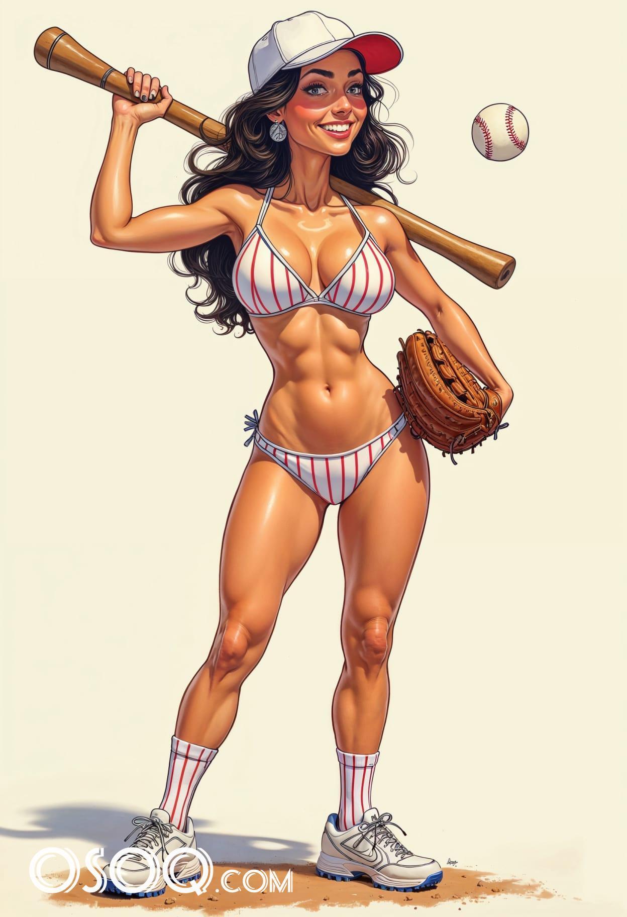 Baseball fashion cartoon cute drawing free arts 15