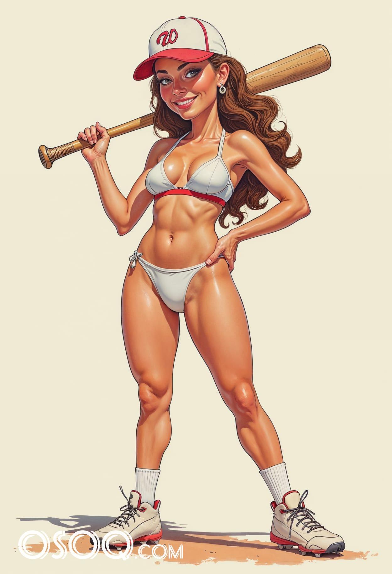 Baseball fashion cartoon cute drawing free arts 17