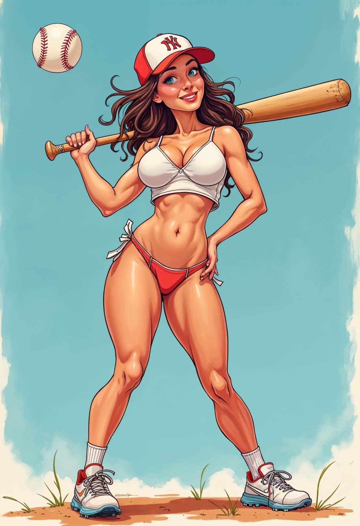 Baseball game outfit cartoon cute drawing free arts 14