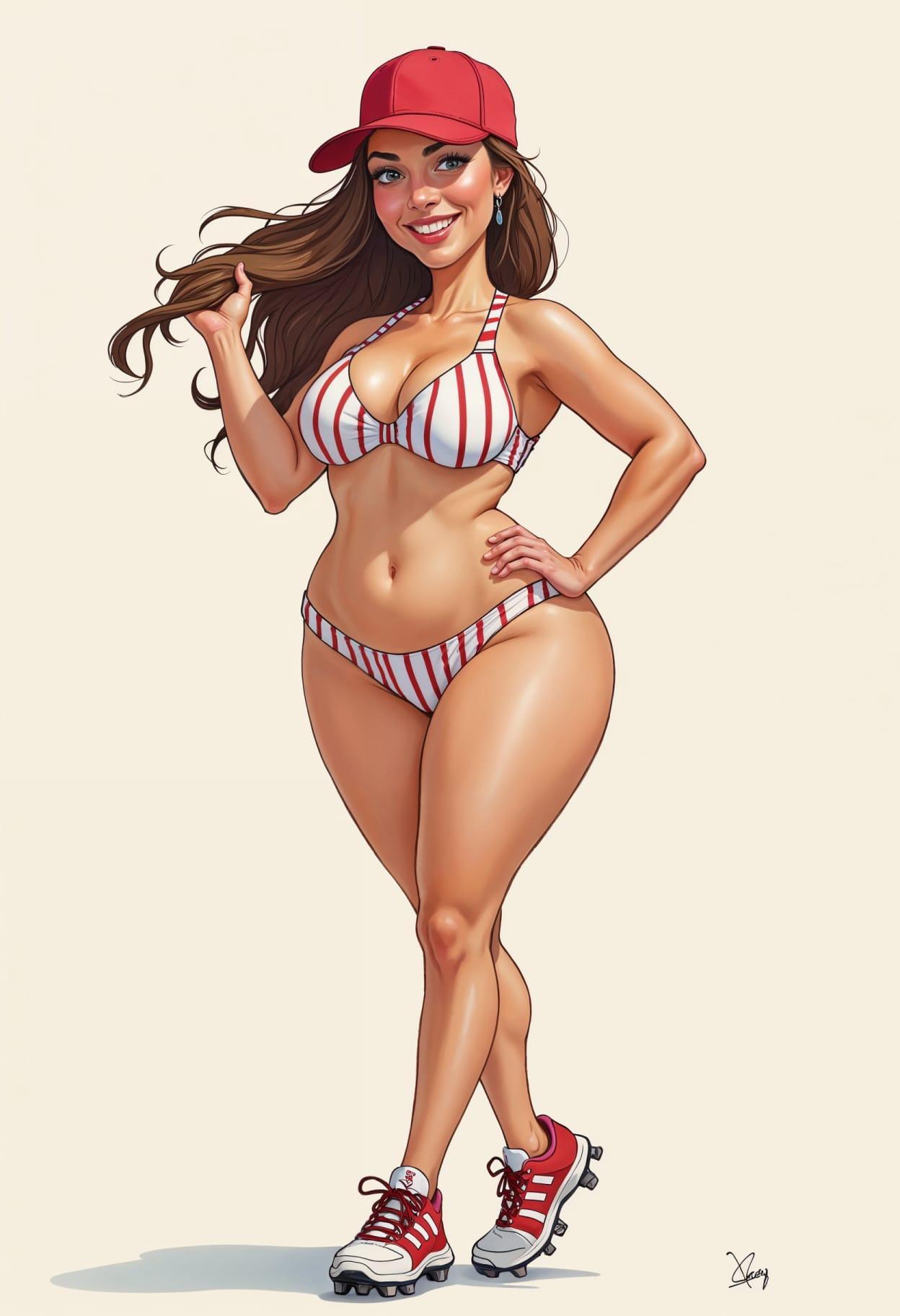 Baseball game outfit cartoon cute drawing free arts 20