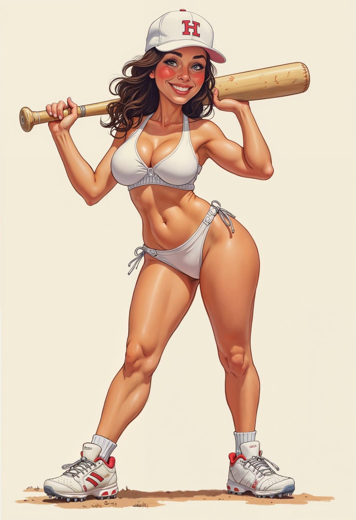 Baseball mom cartoon cute drawing free arts 06