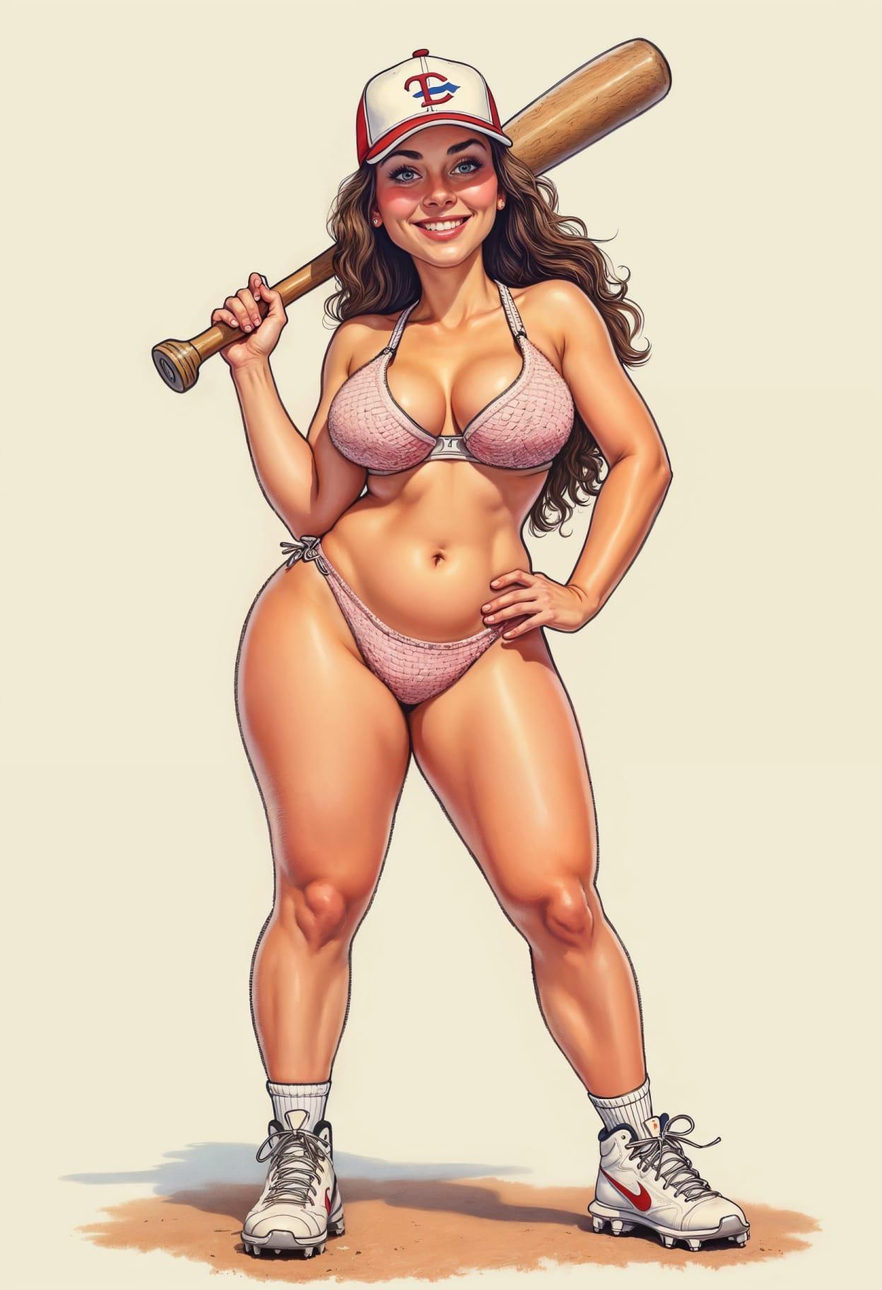 Baseball mom cartoon cute drawing free arts 08