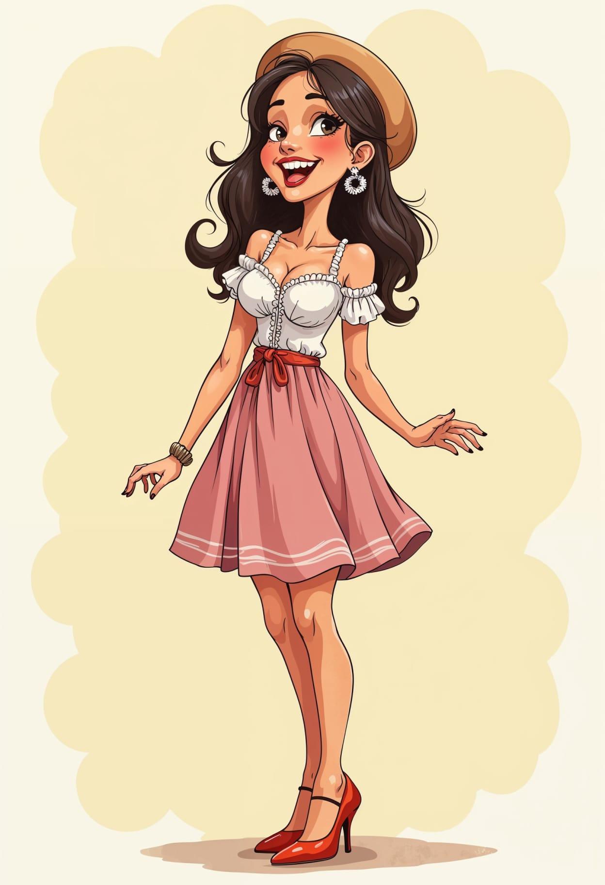 Cute outfit cartoon drawing free arts 01