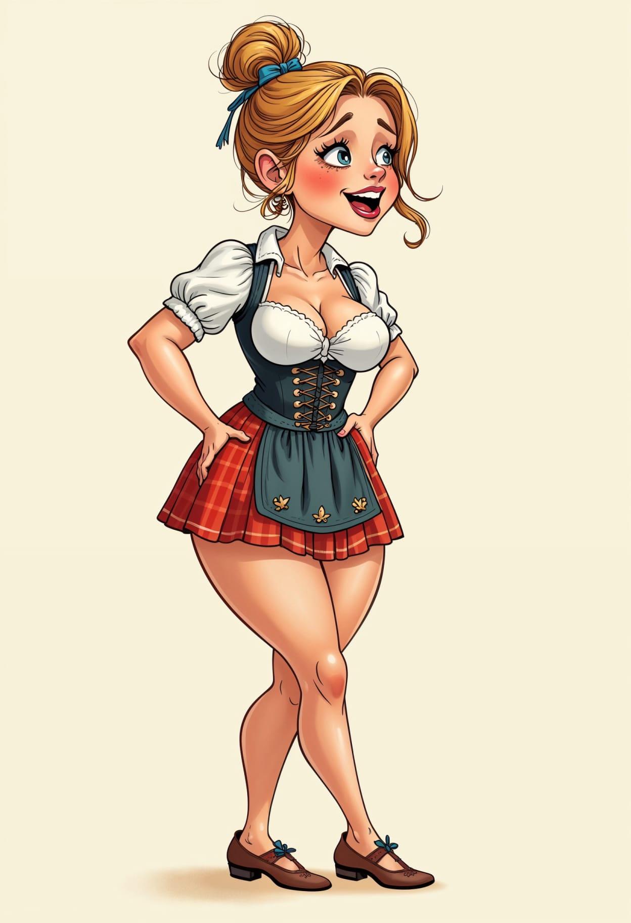 Cute outfit cartoon drawing free arts 03