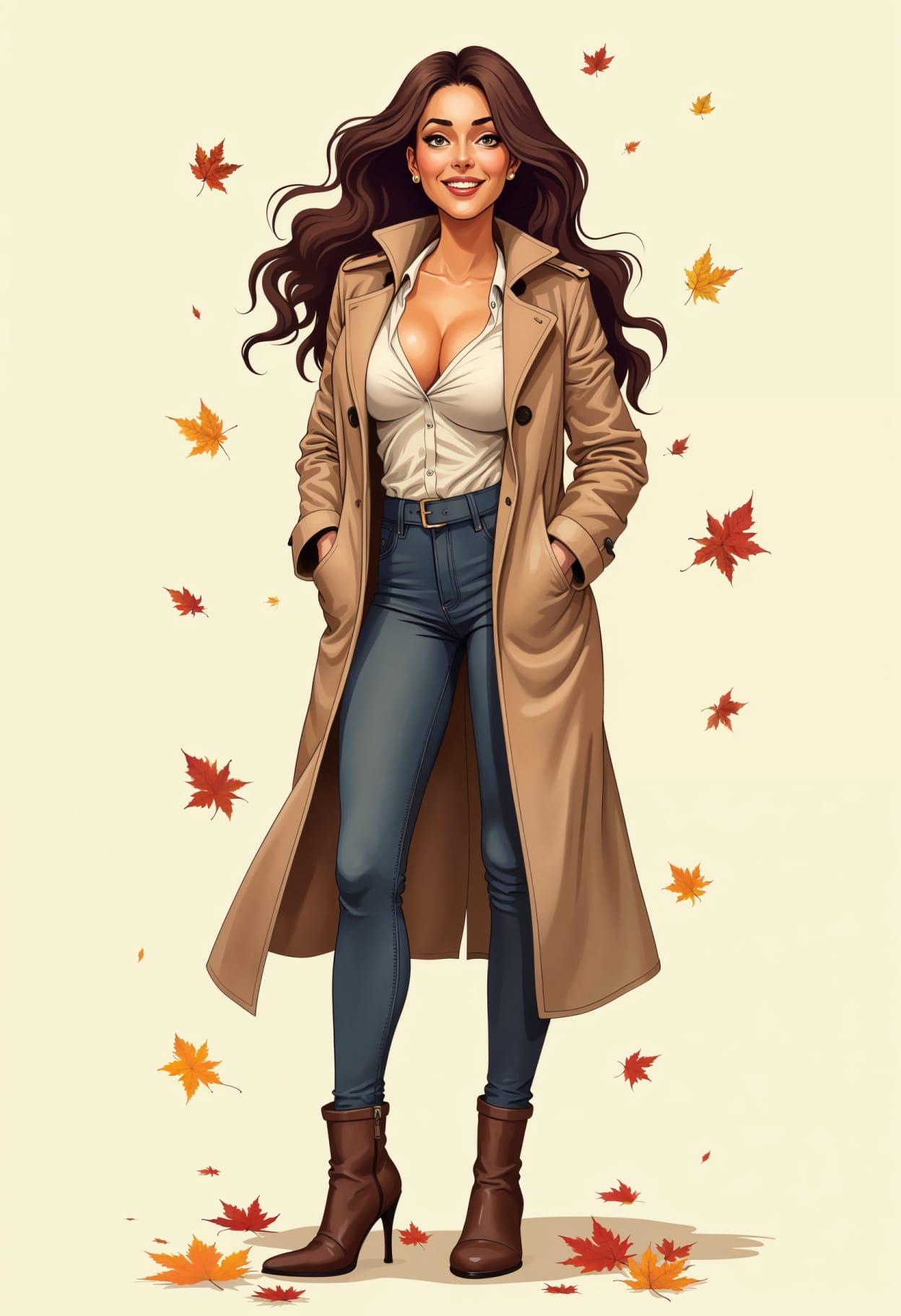 Fall outfit cartoon cute drawing free arts 01