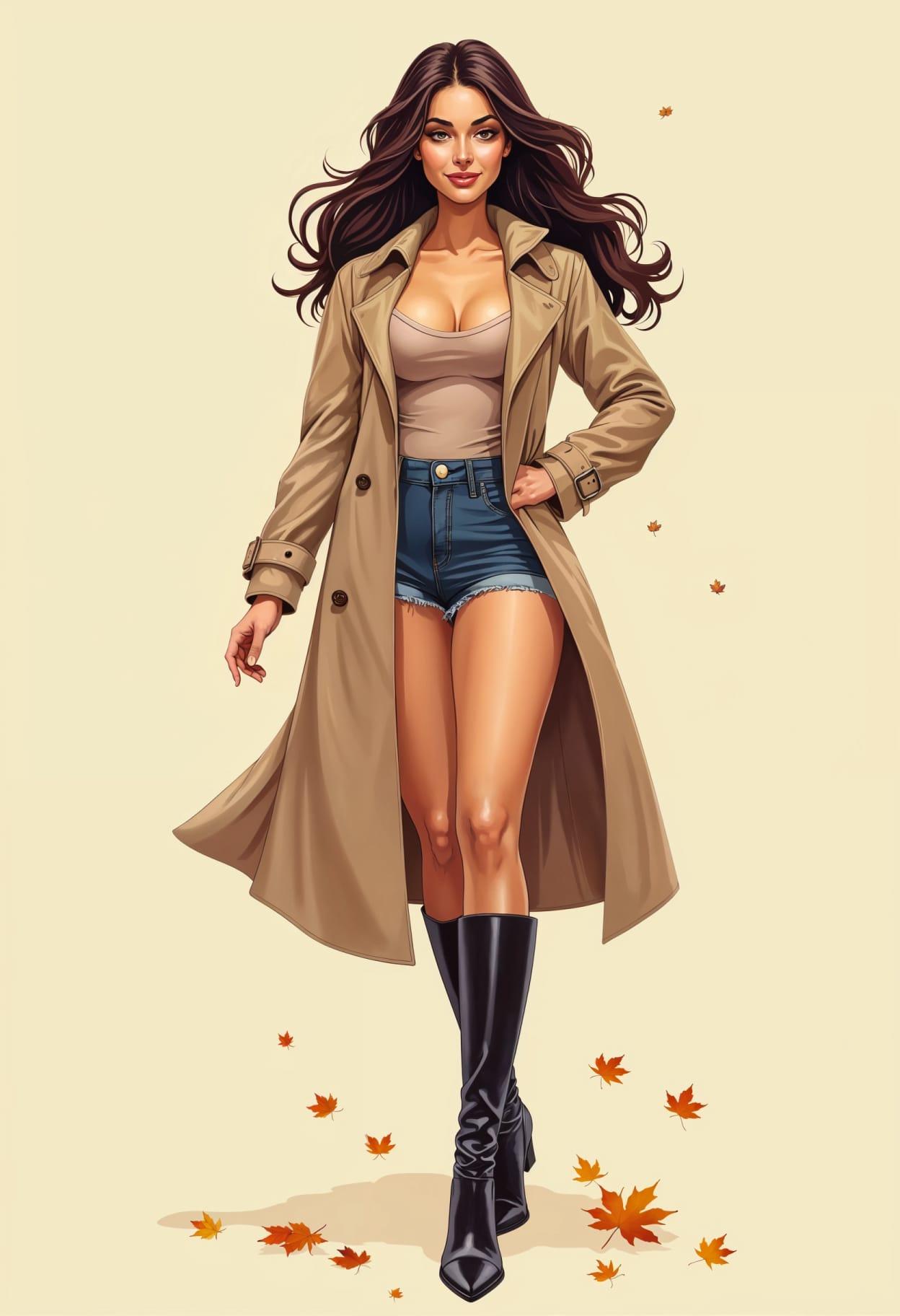 Fall outfit cartoon cute drawing free arts 03