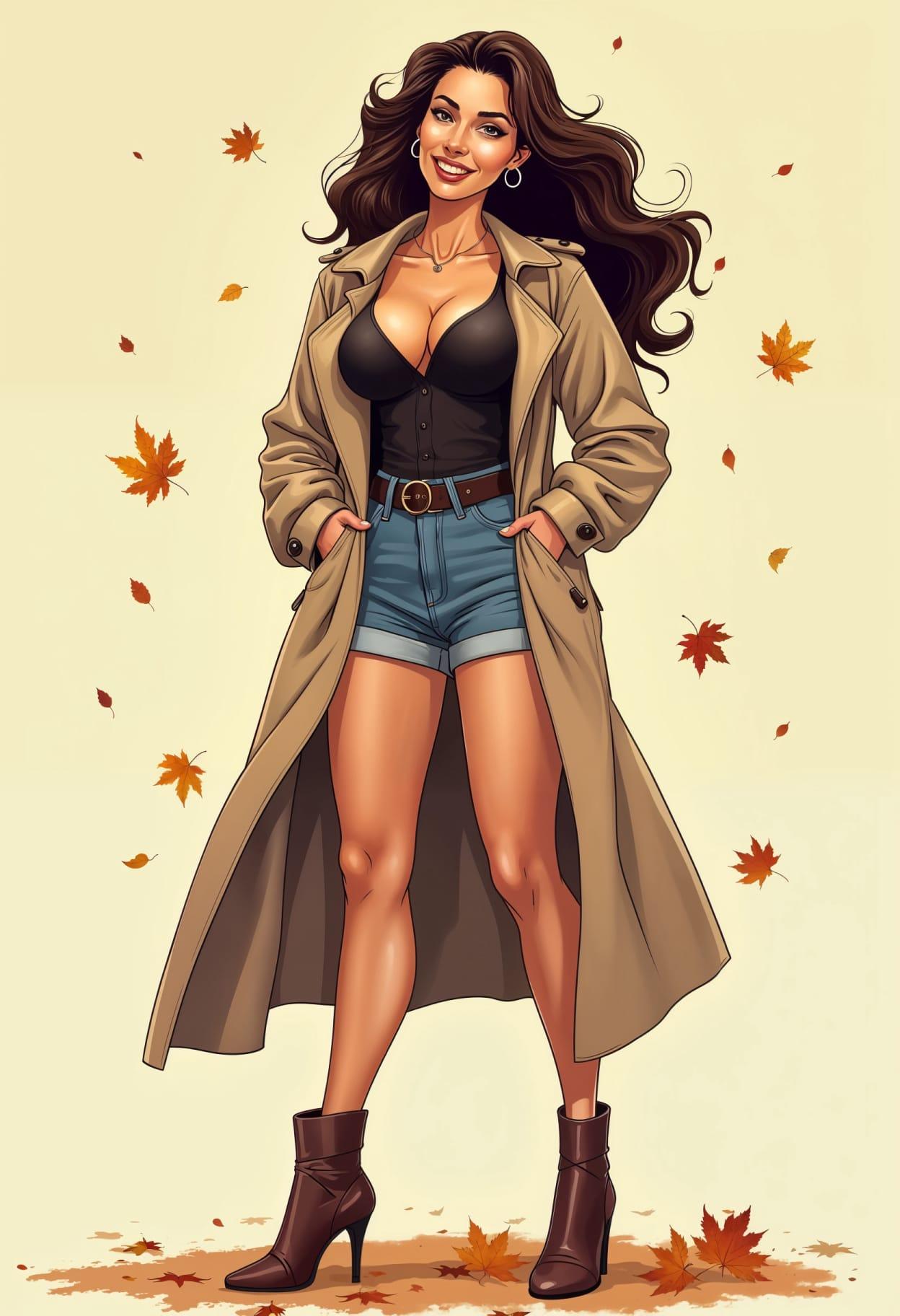 Fall outfit cartoon cute drawing free arts 06