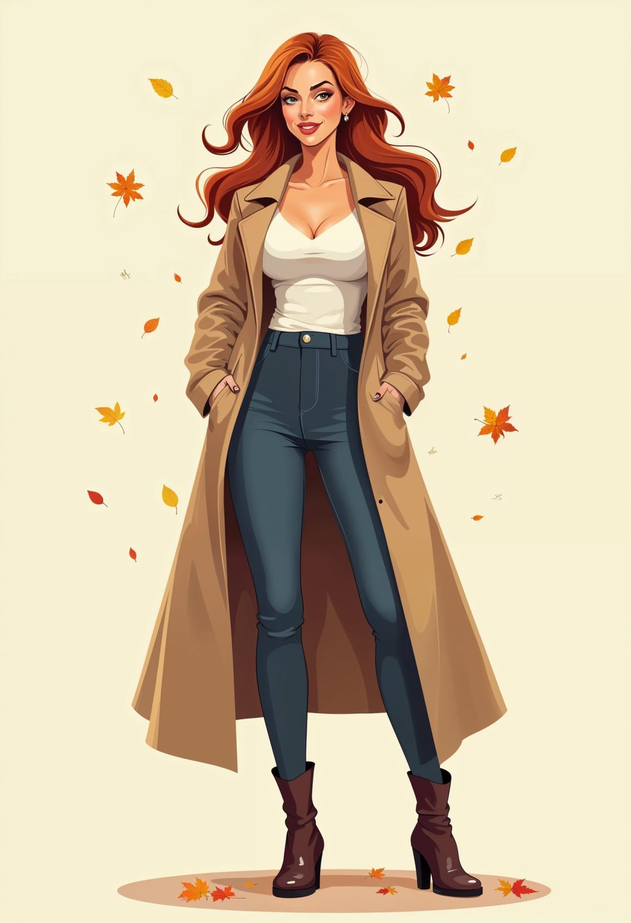 Fall outfit cartoon cute drawing free arts 07