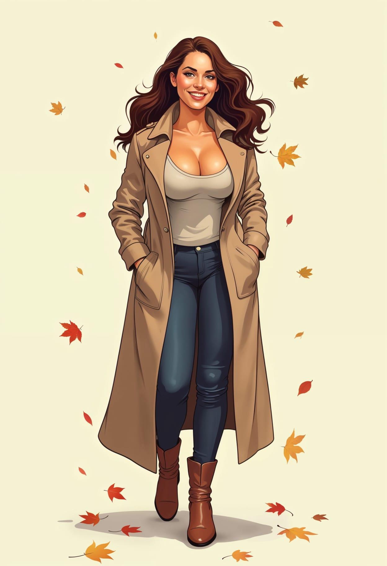 Fall outfit cartoon cute drawing free arts 08