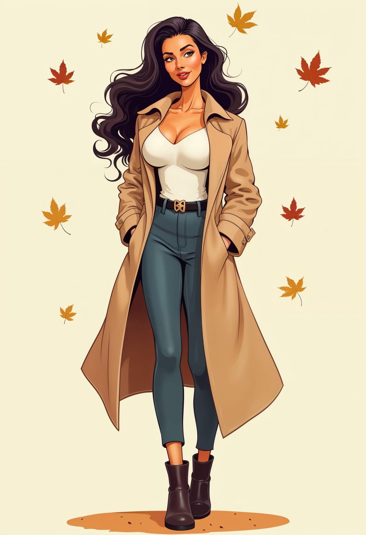 Fall outfit cartoon cute drawing free arts 11