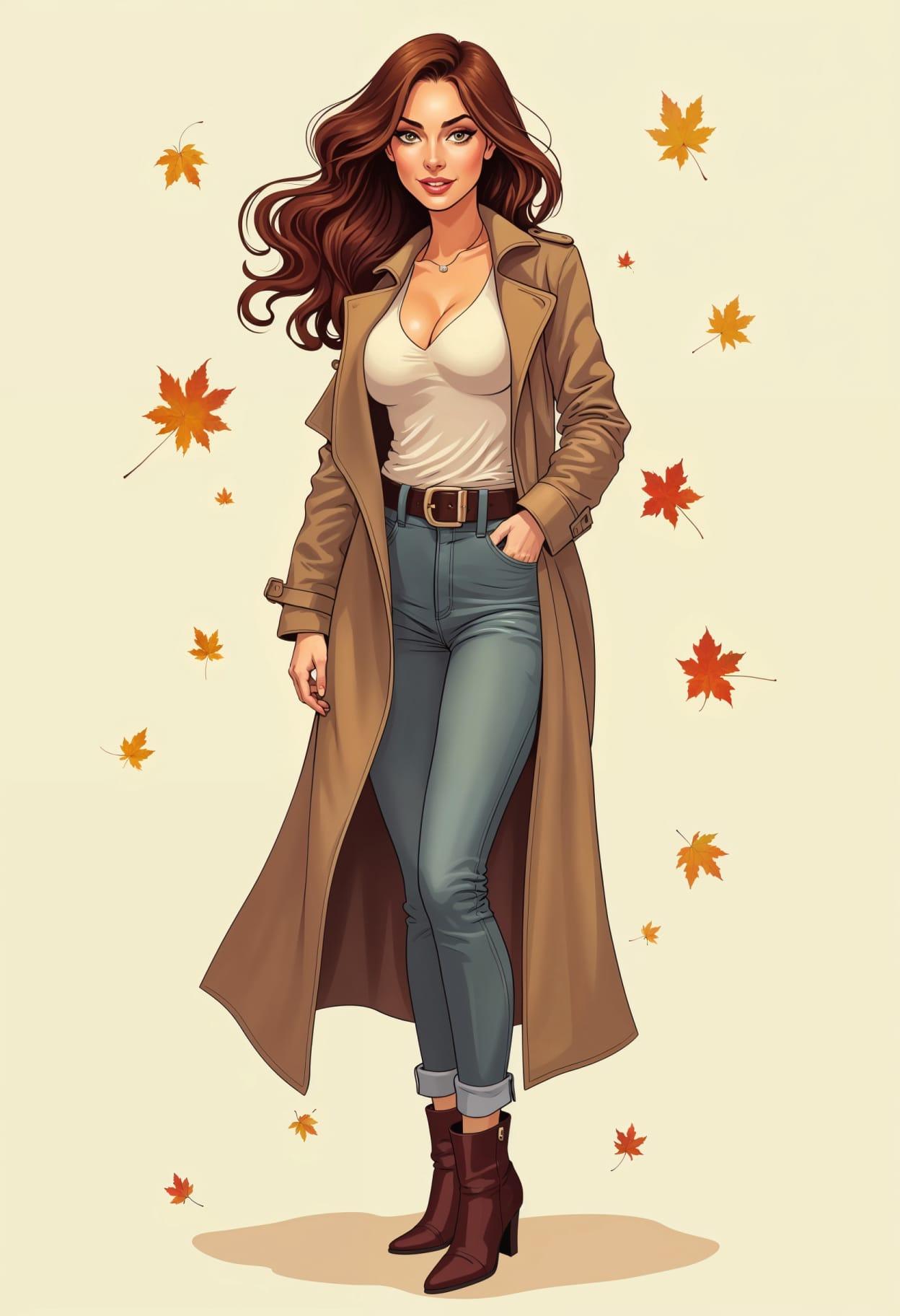 Fall outfit cartoon cute drawing free arts 12