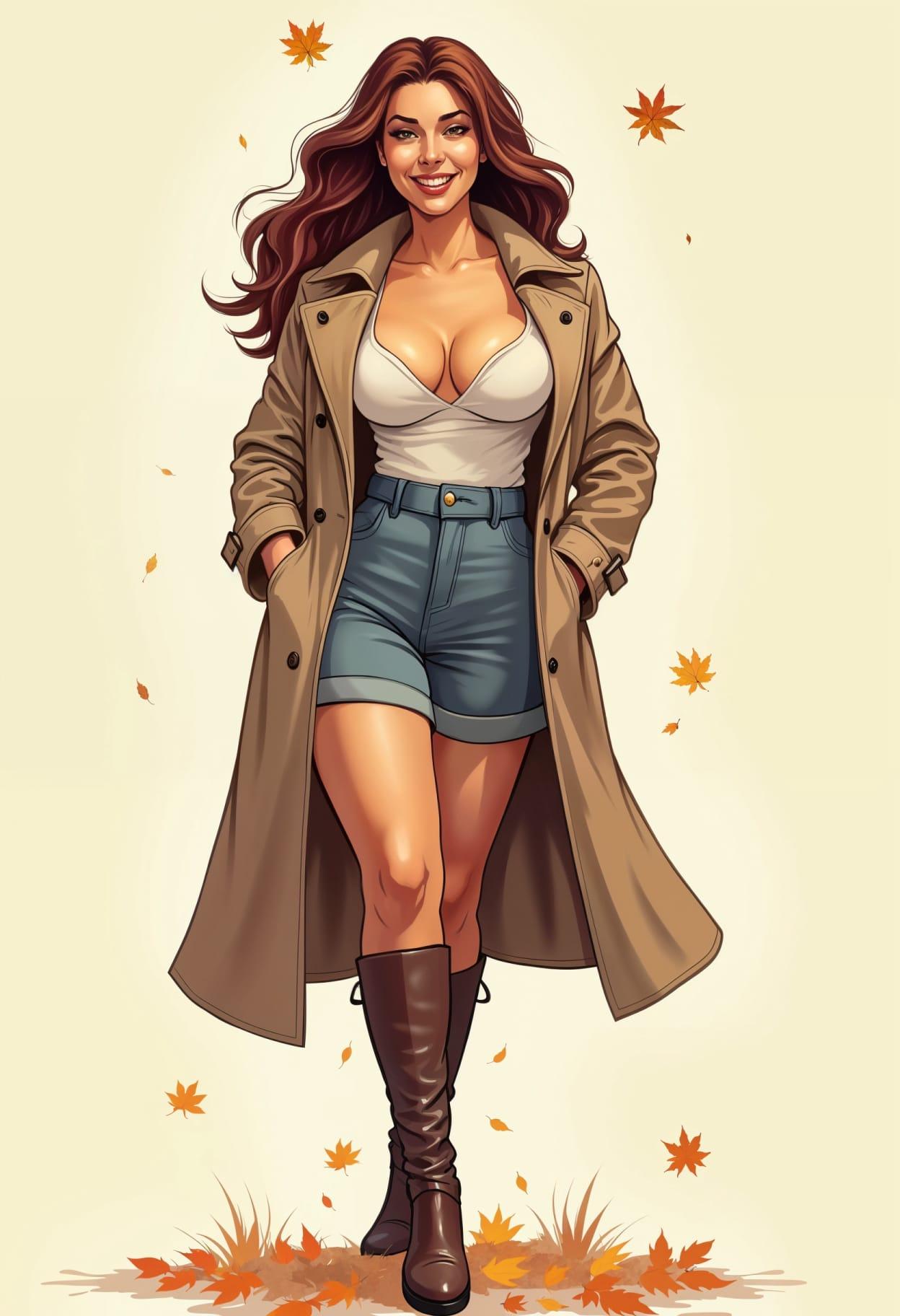 Fall outfit cartoon cute drawing free arts 13