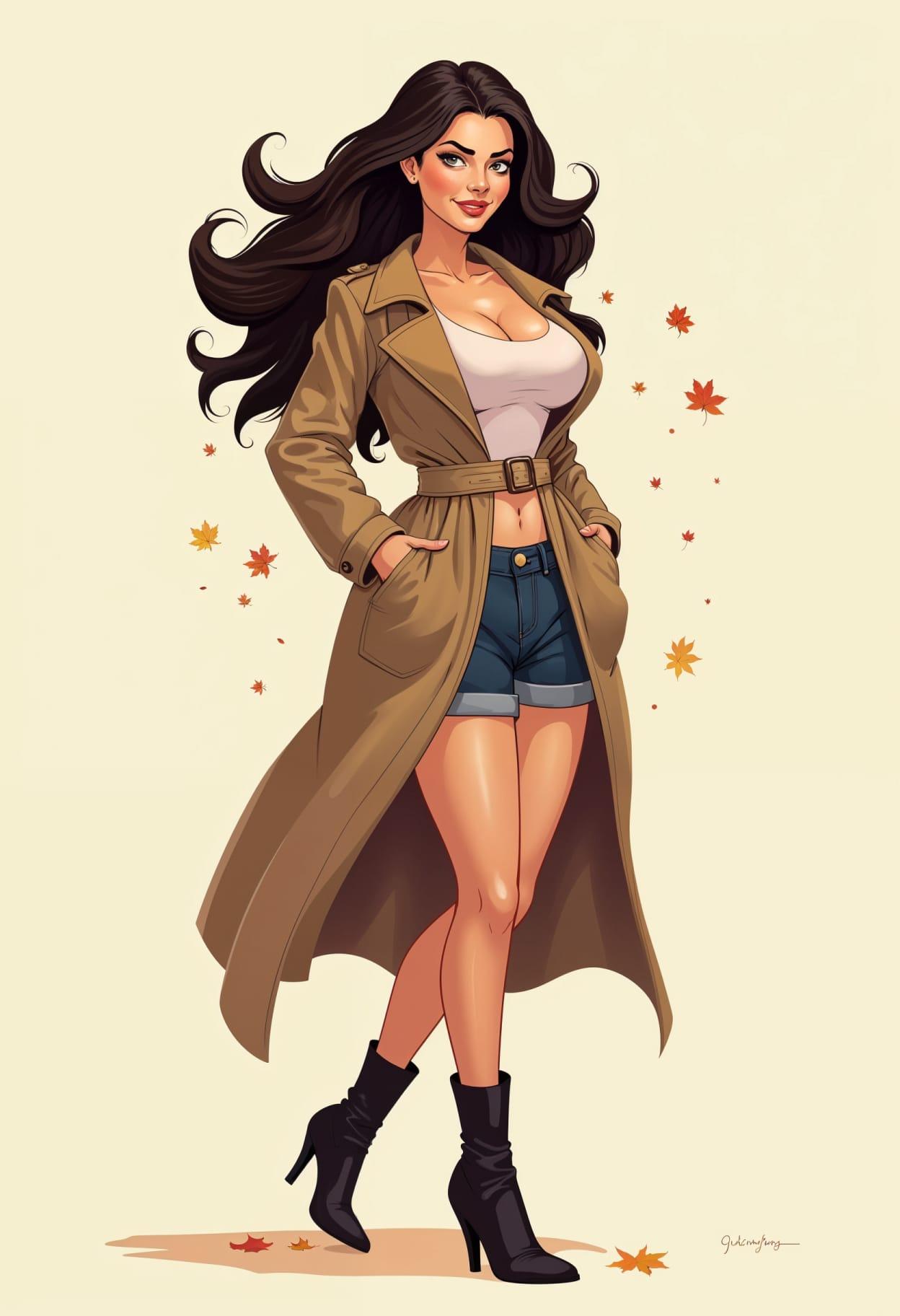 Fall outfit cartoon cute drawing free arts 17