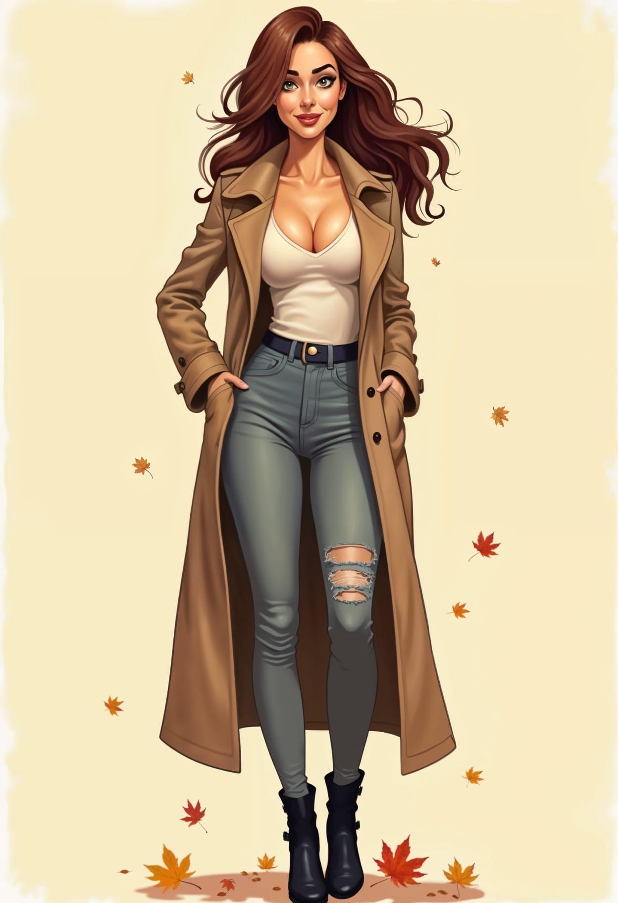 Fall outfit cartoon cute drawing free arts 19