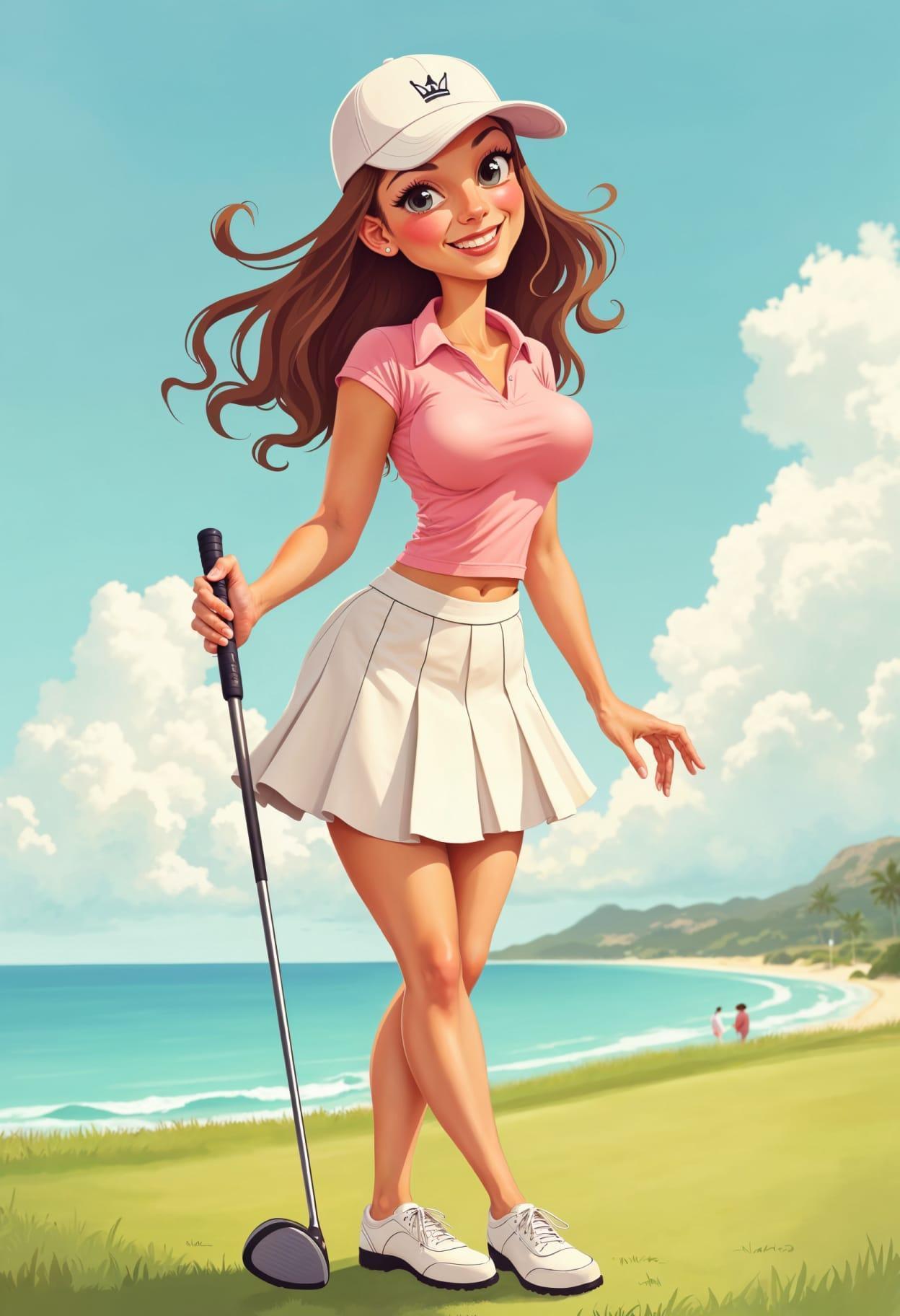 Golf fashion cartoon cute drawing free arts 08