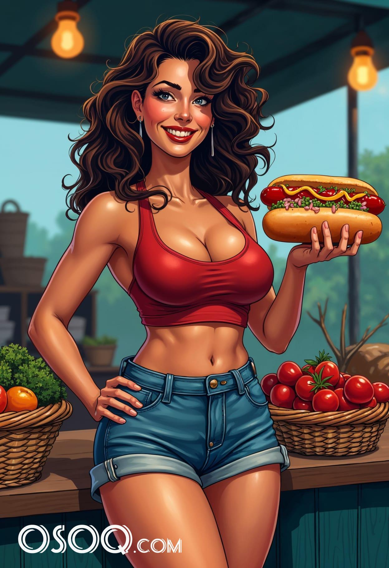 Hot dog dinner idea cartoon cute drawing free arts 07