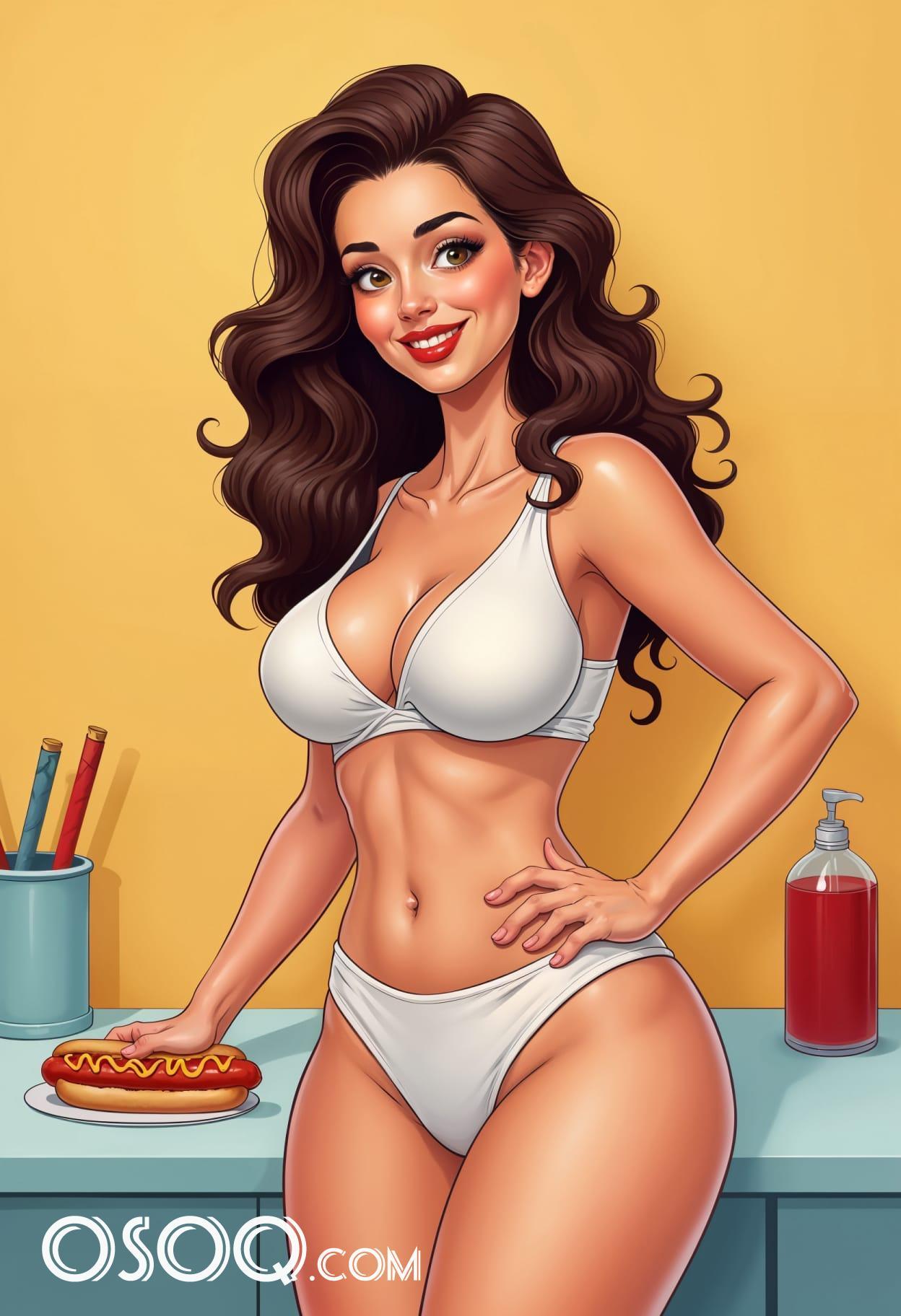 Hot dog dinner idea cartoon cute drawing free arts 11