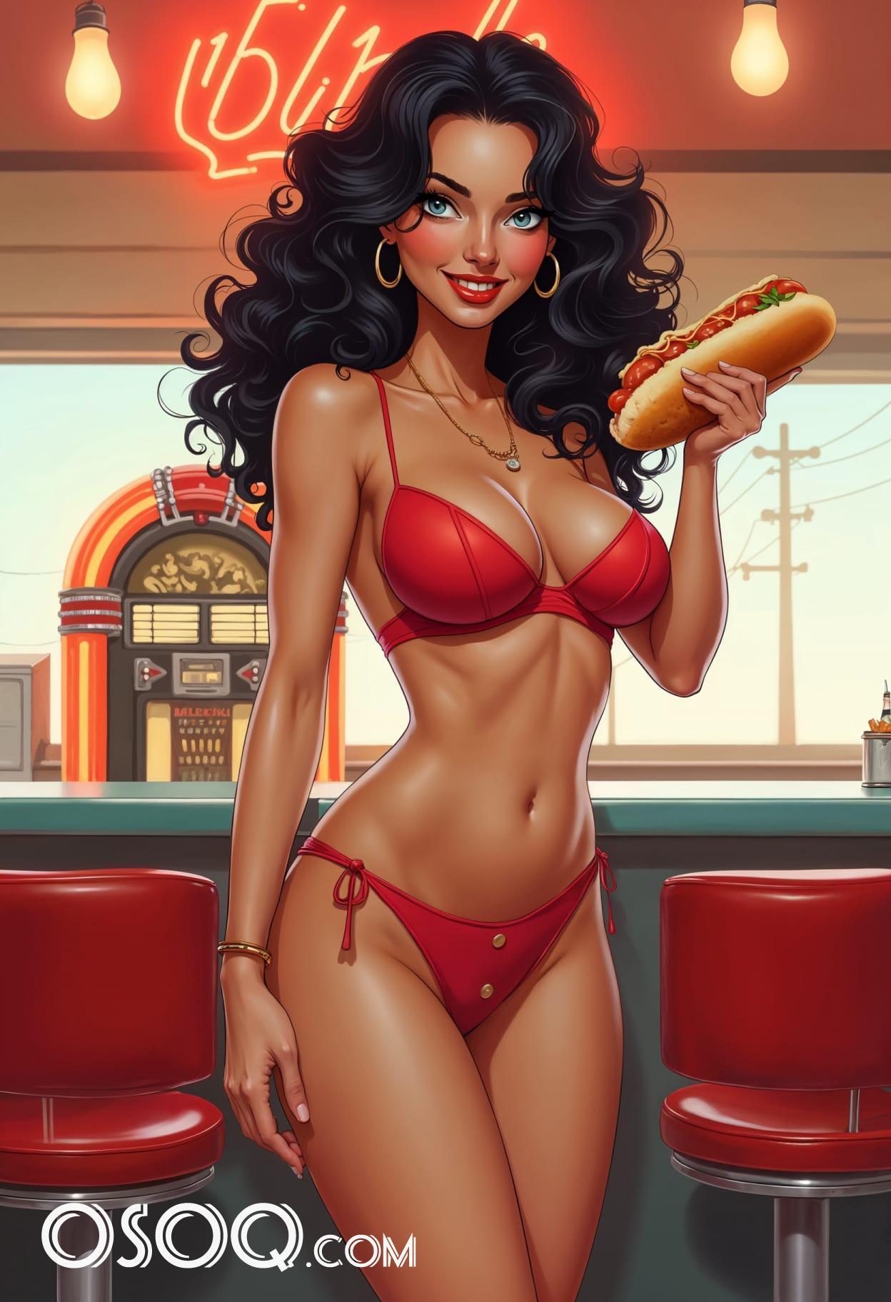 Hot dog dinner idea cartoon cute drawing free arts 13