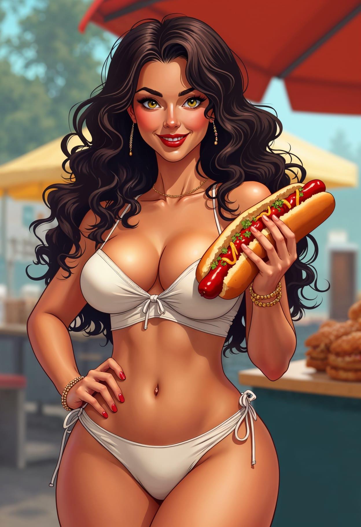 Hot dog recipes cartoon cute drawing free arts 04