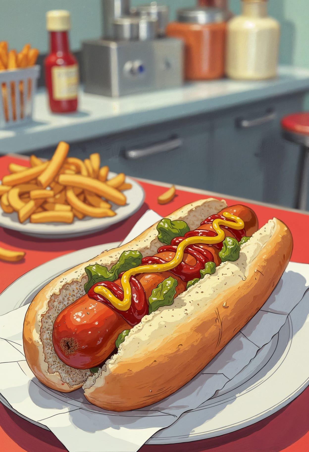 Hot dog recipes cartoon cute drawing free arts 18