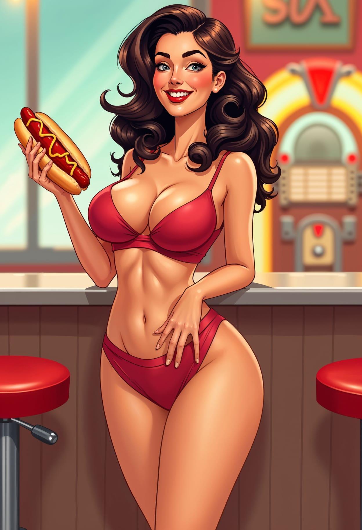 Hot dogs meals cartoon cute drawing free arts 12