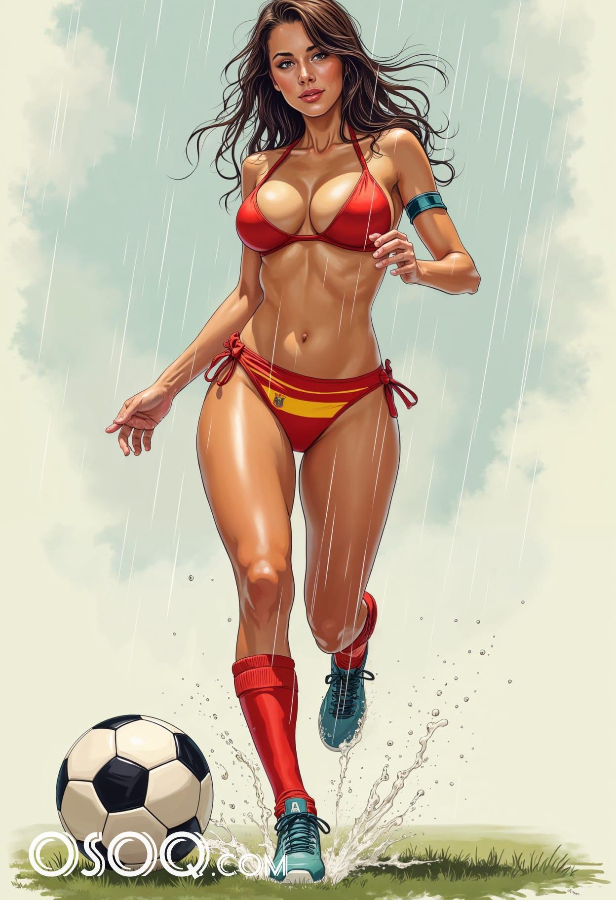 Soccer aesthetic cartoon caricature cute drawing free arts 07