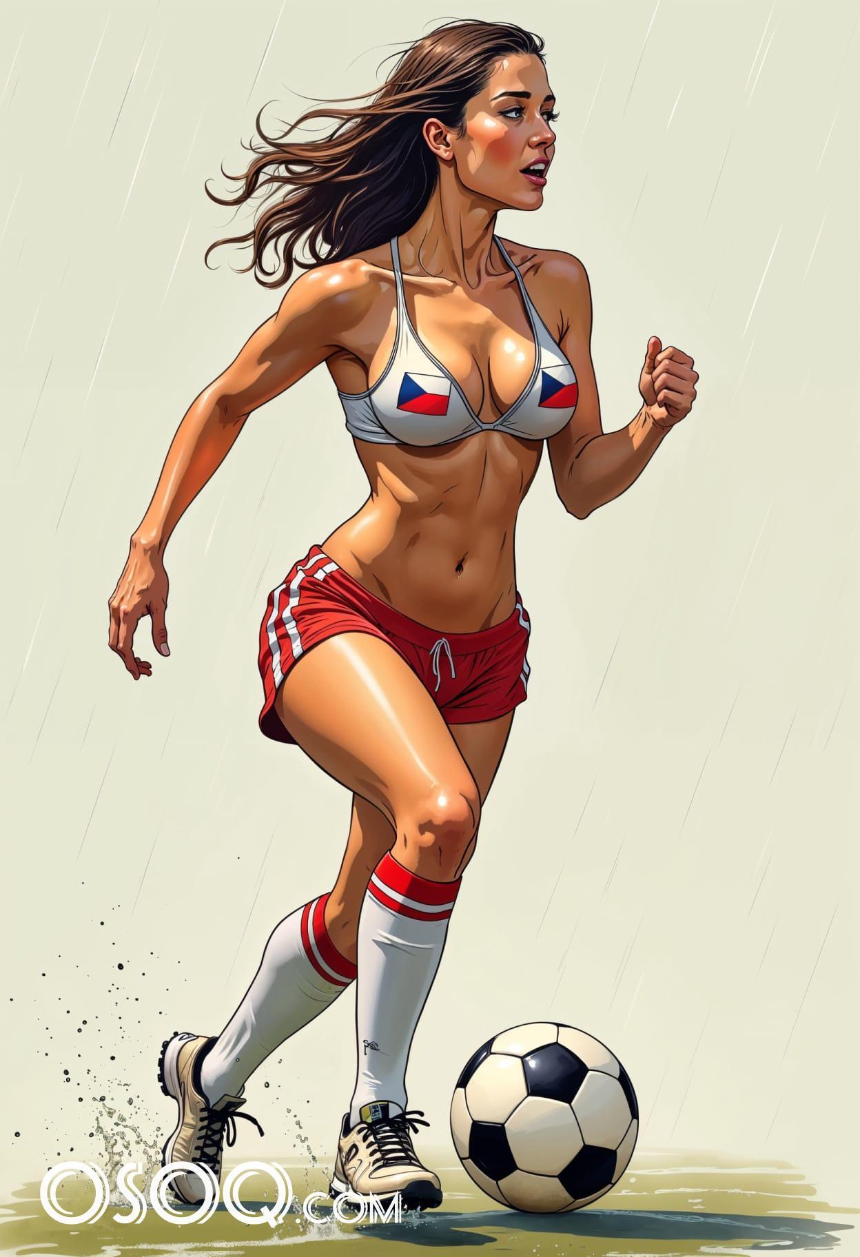 Soccer aesthetic cartoon caricature cute drawing free arts 15