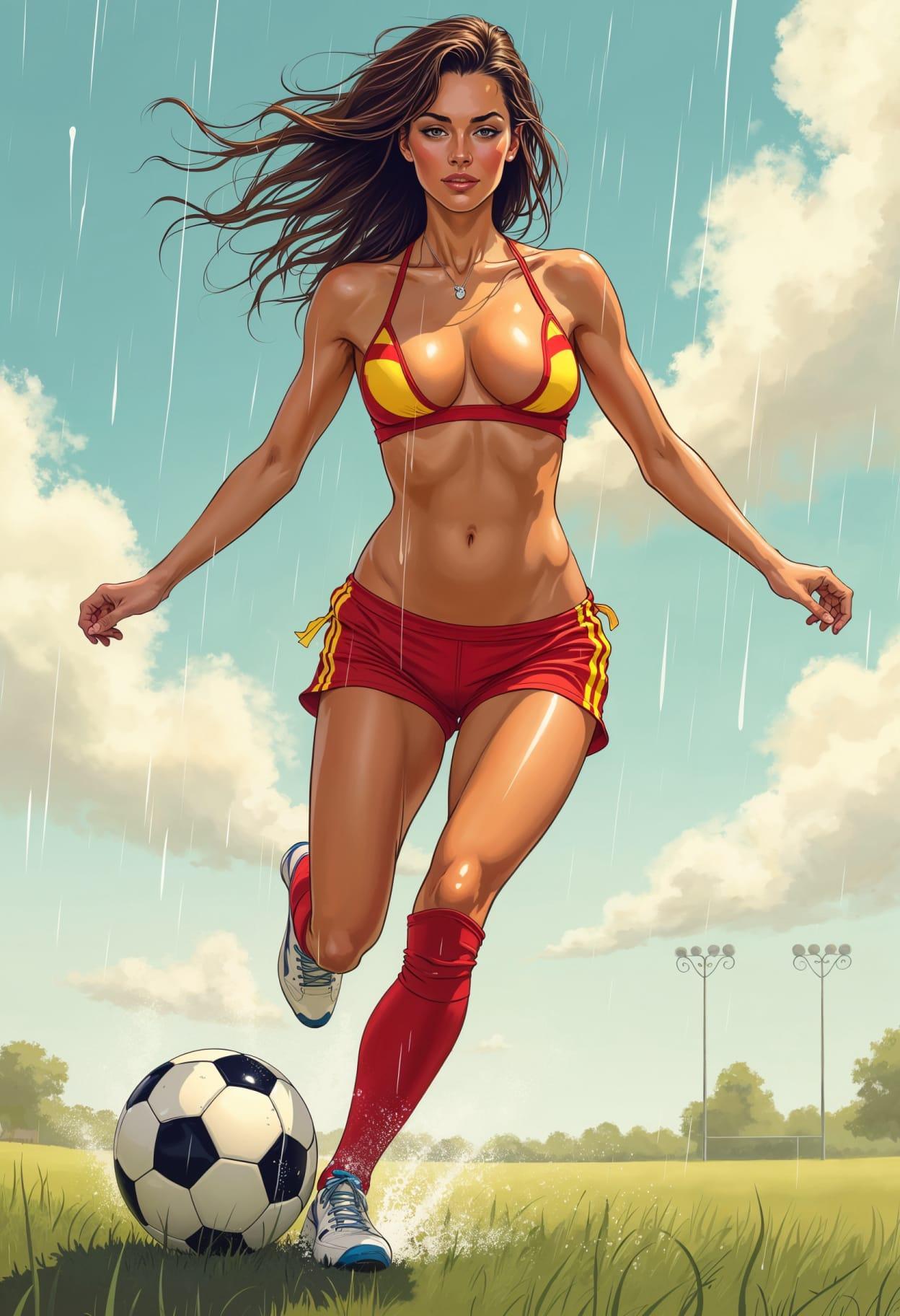 Soccer ball cartoon caricature cute drawing free arts 08