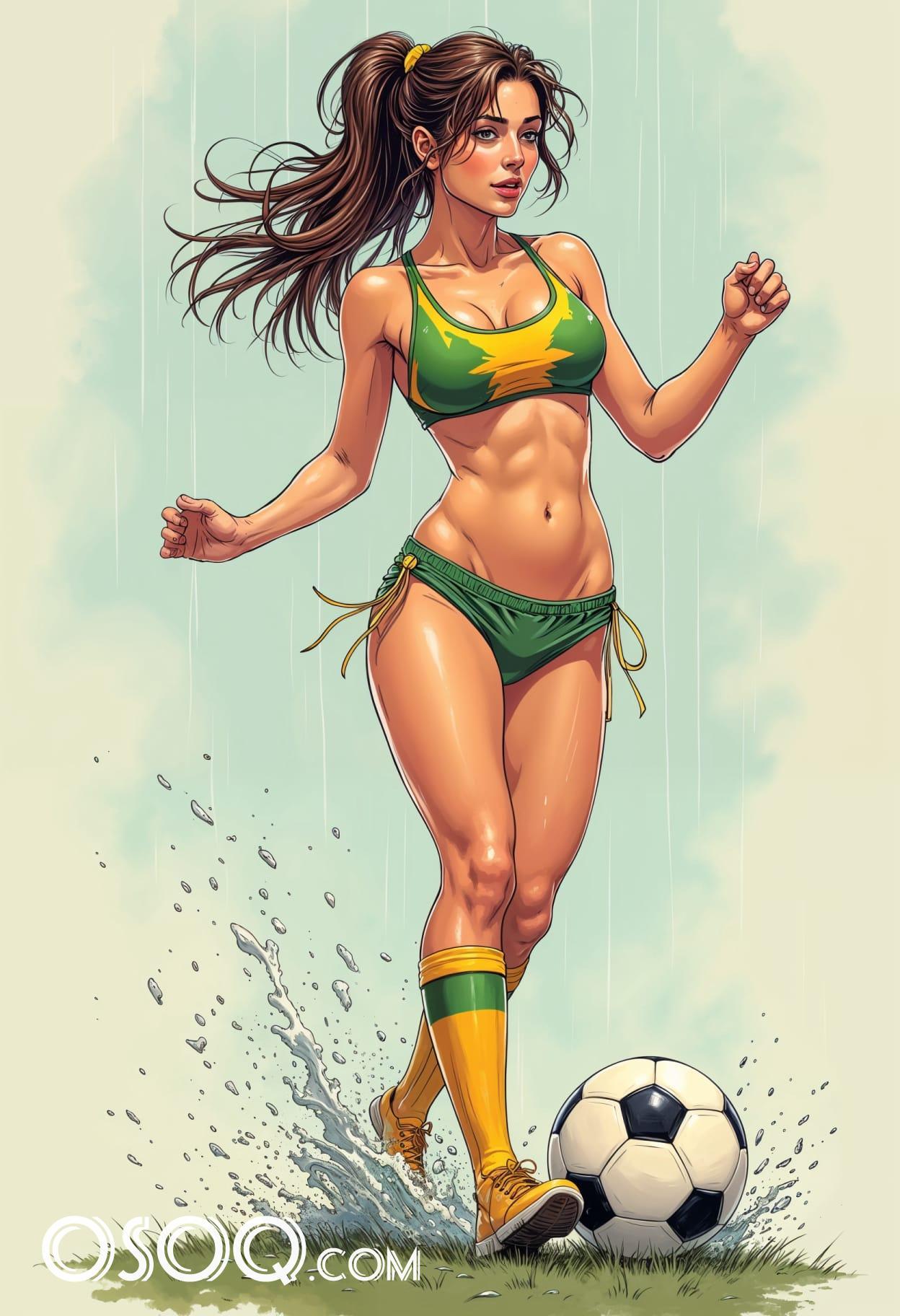 Soccer ball cartoon caricature cute drawing free arts 09