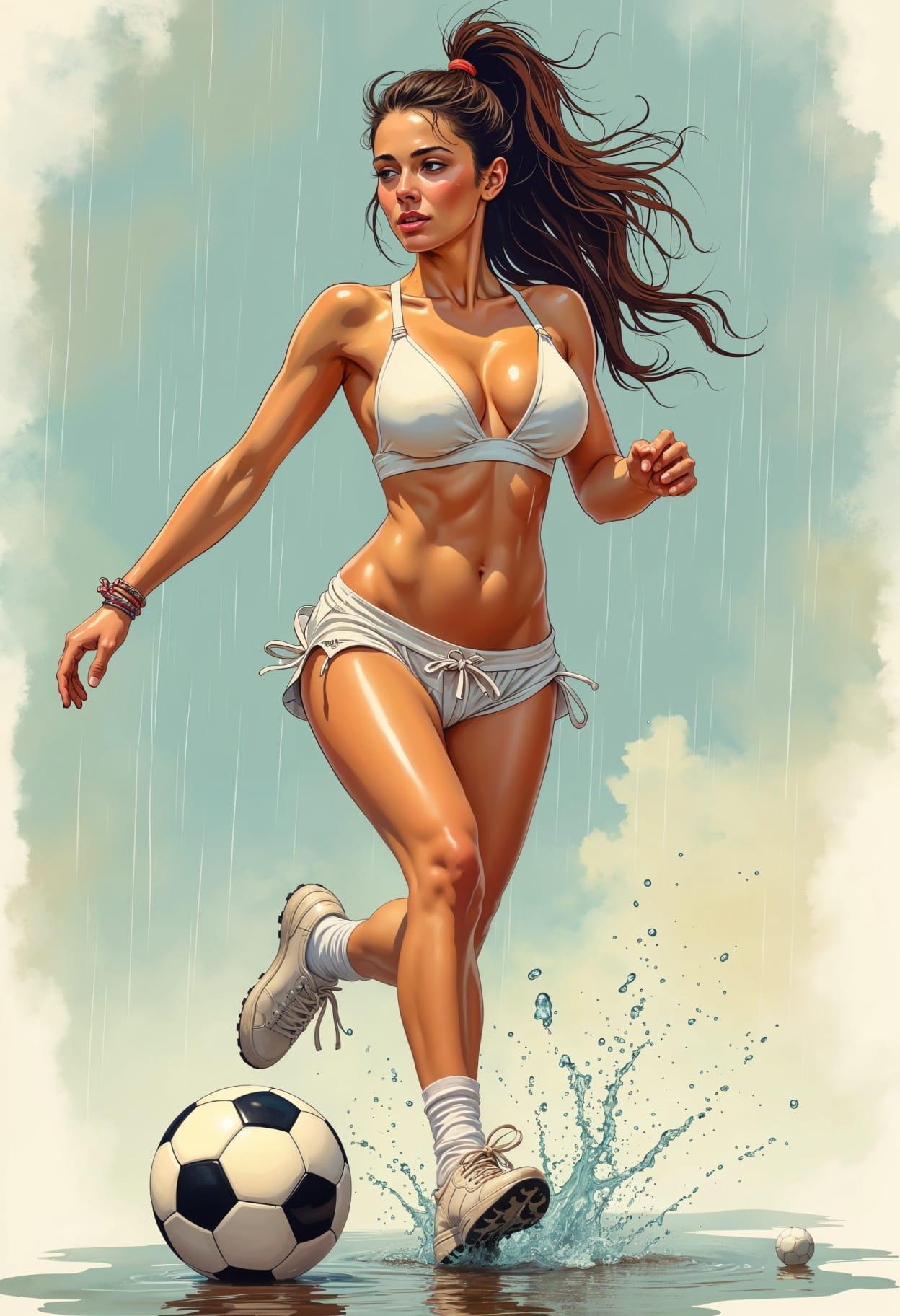 Soccer cartoon caricature cute drawing free arts 12