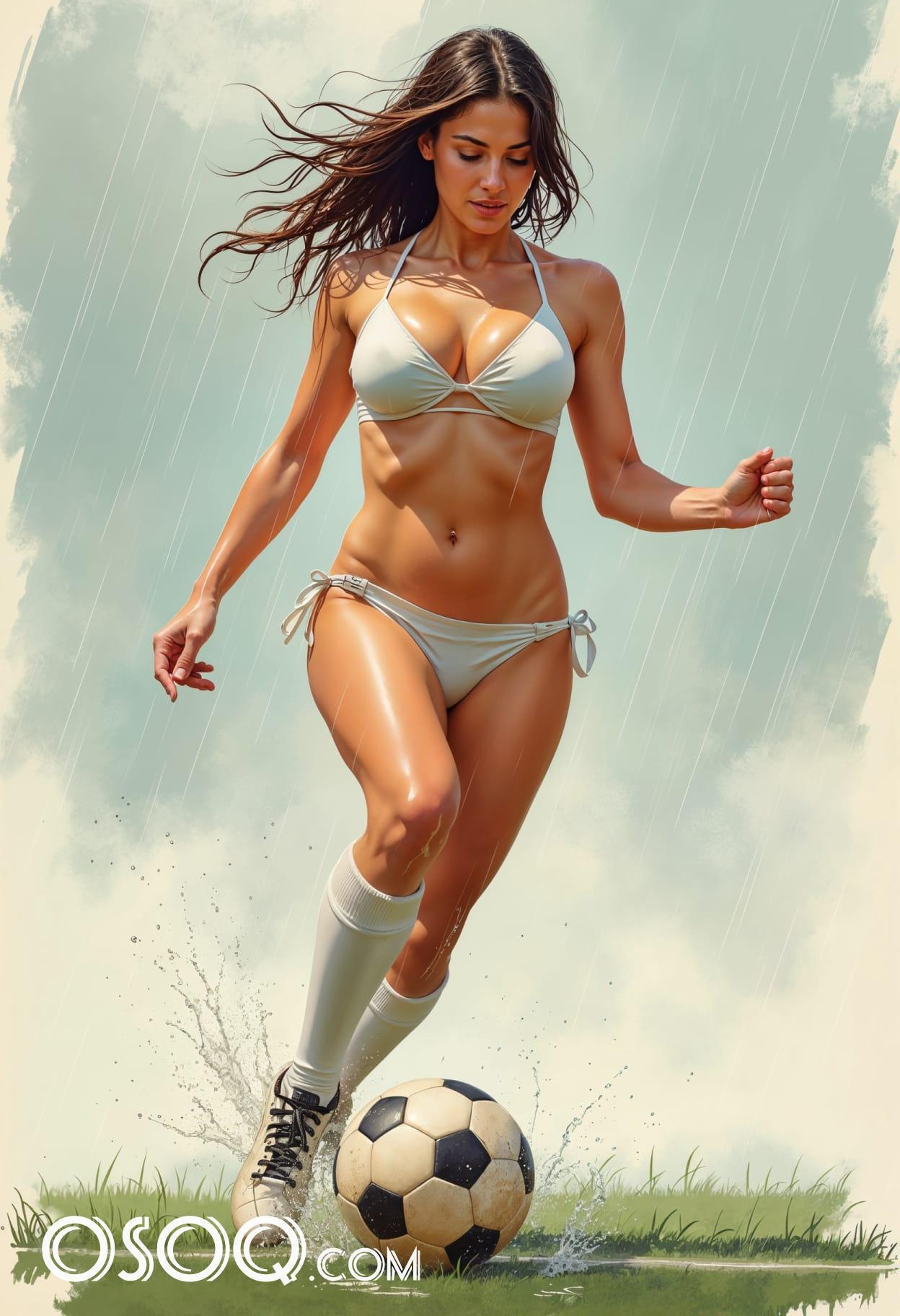 Soccer girl cartoon caricature cute drawing free arts 11