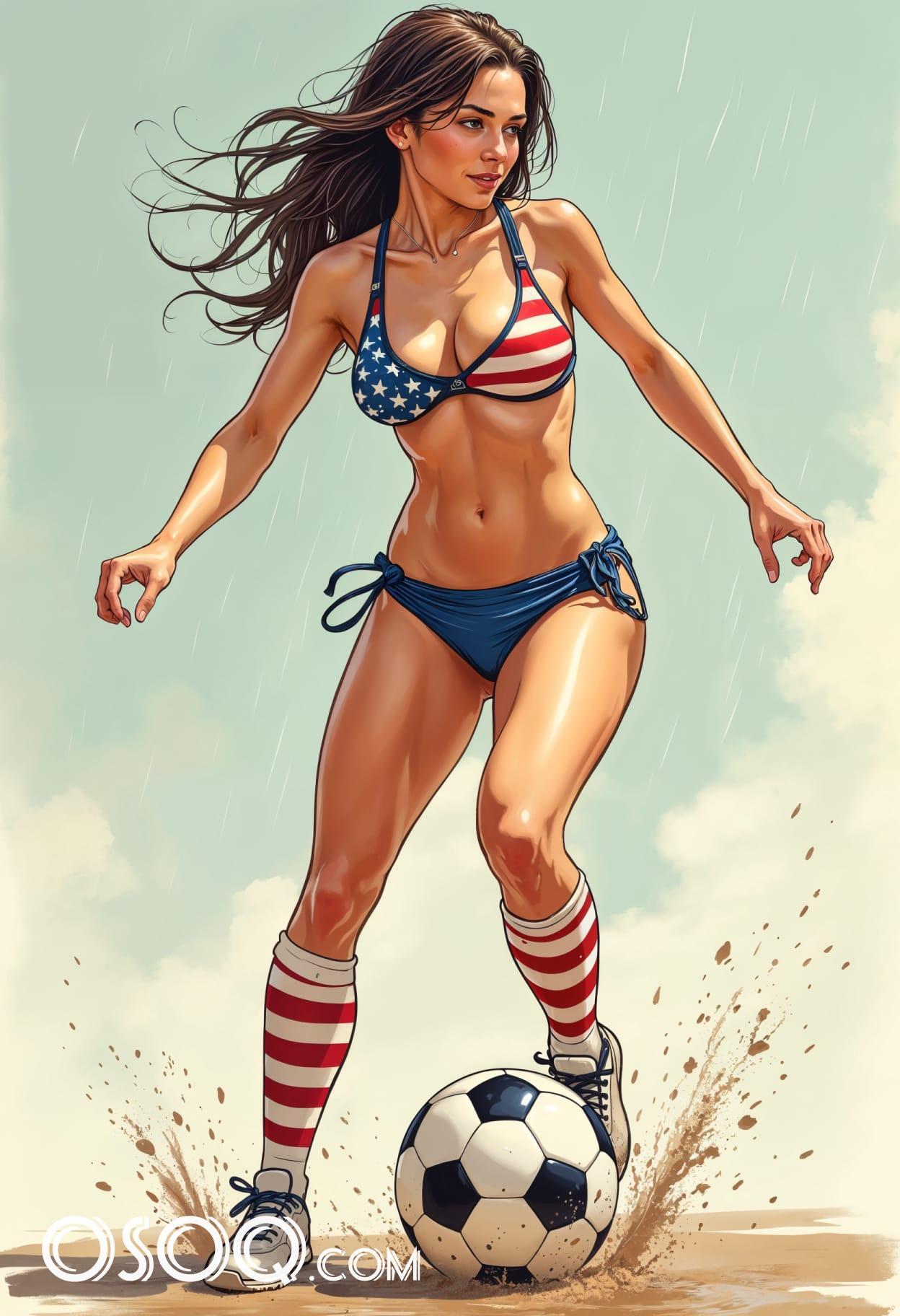 Soccer girl cartoon caricature cute drawing free arts 13