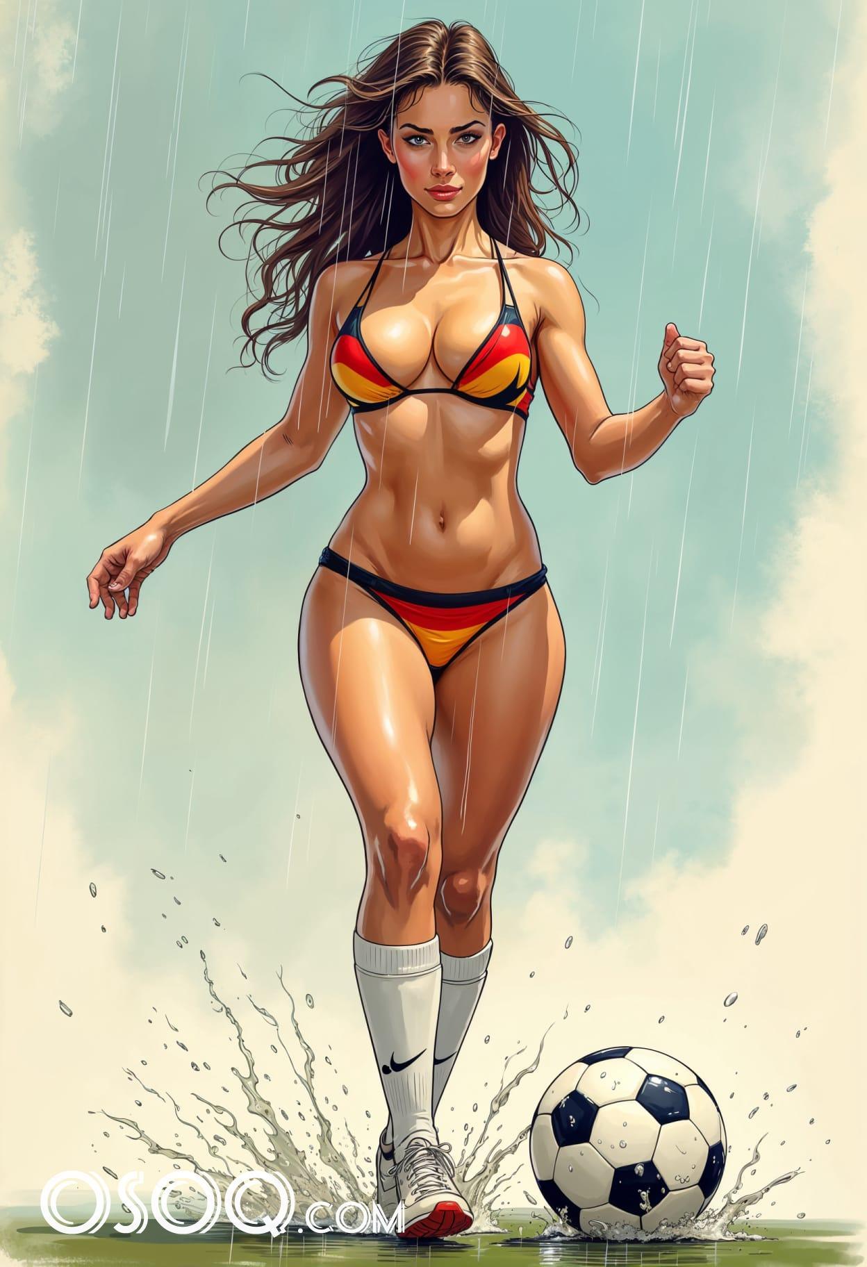 Soccer girl cartoon caricature cute drawing free arts 15