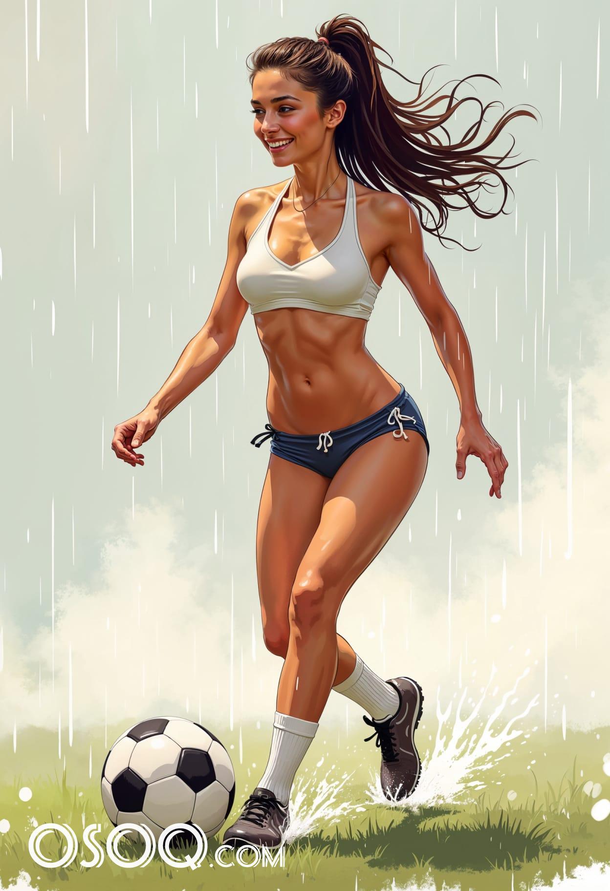 Soccer player cartoon caricature cute drawing free arts 05