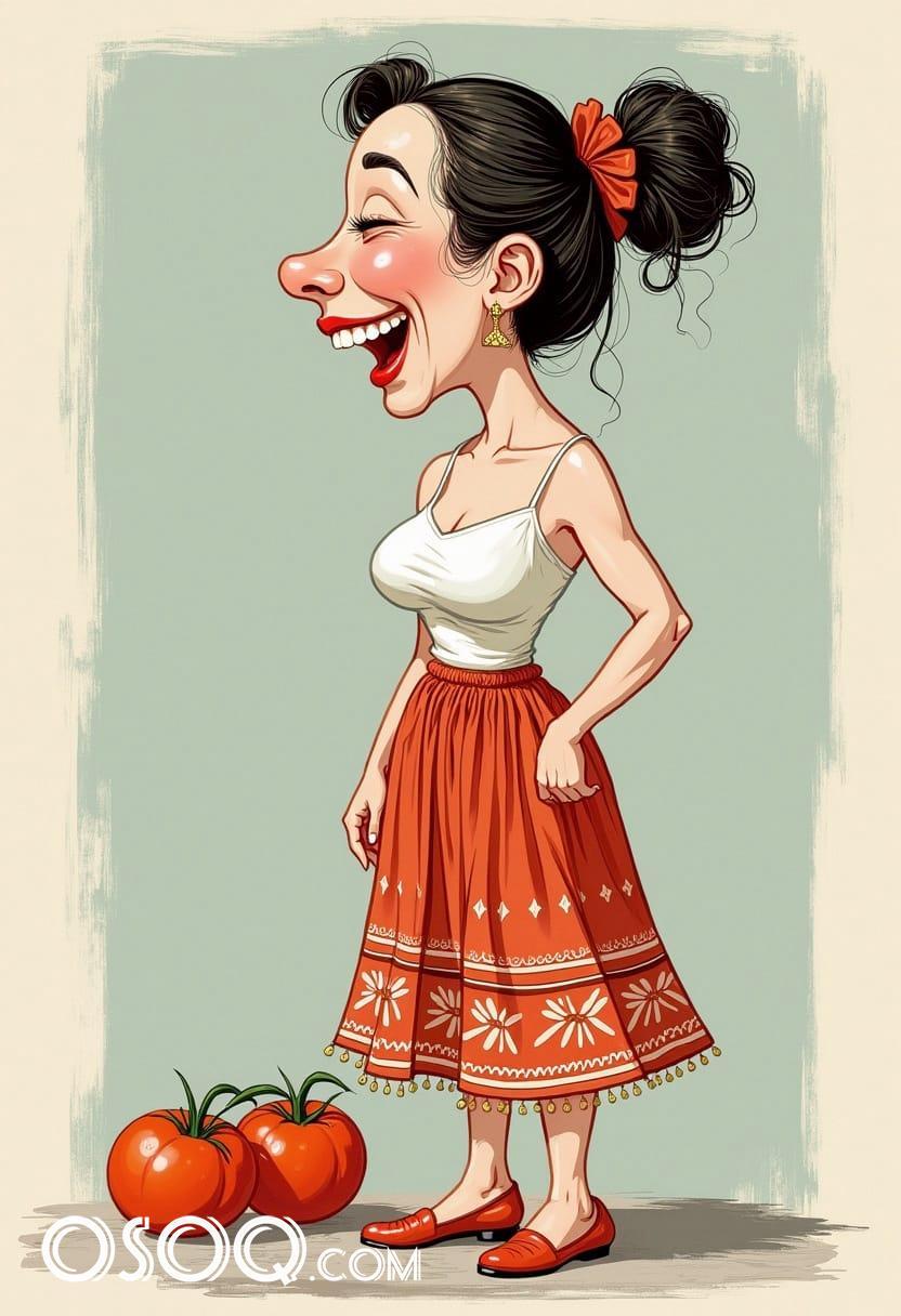 Cherry tomatoes cartoon 01