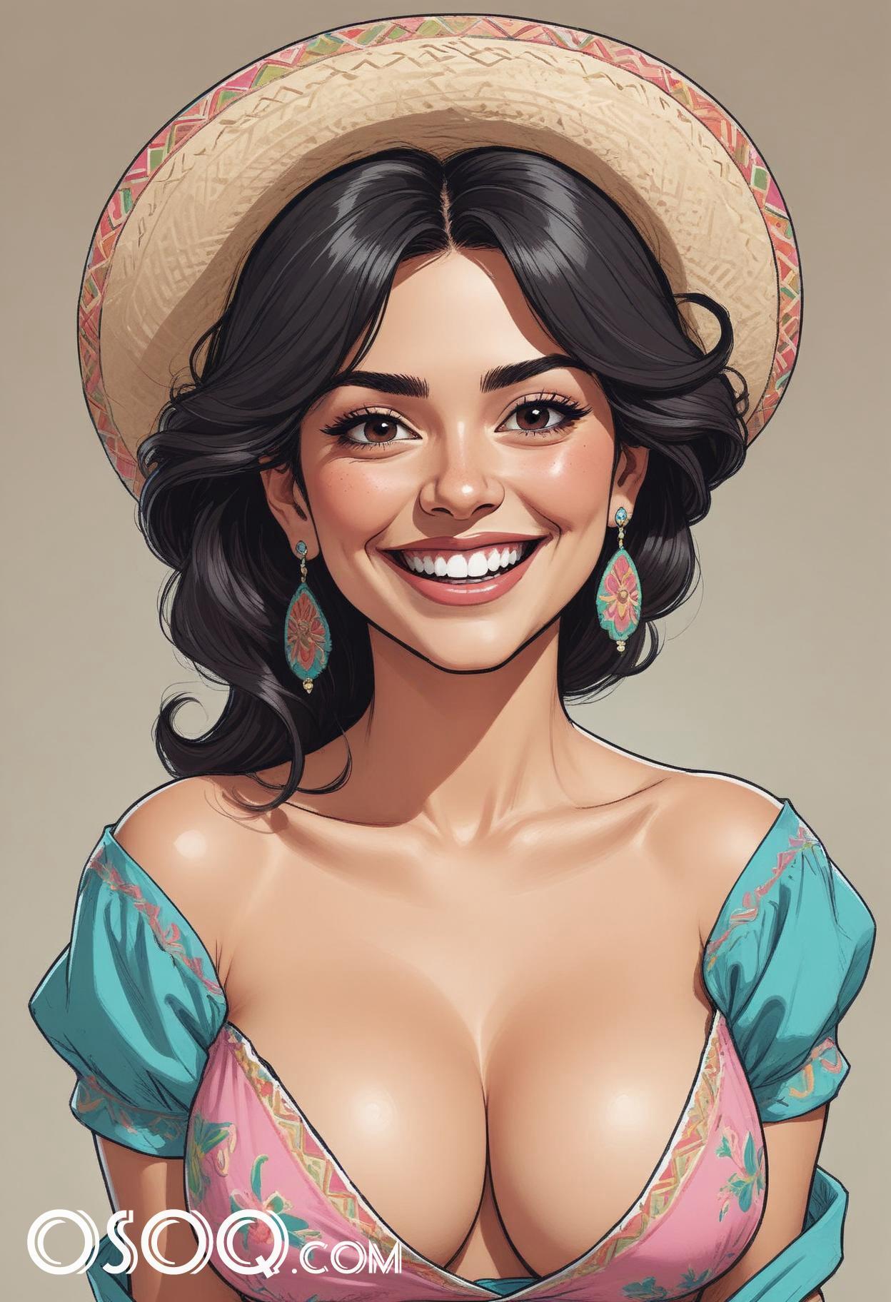 Mexico cartoon caricature drawings 01