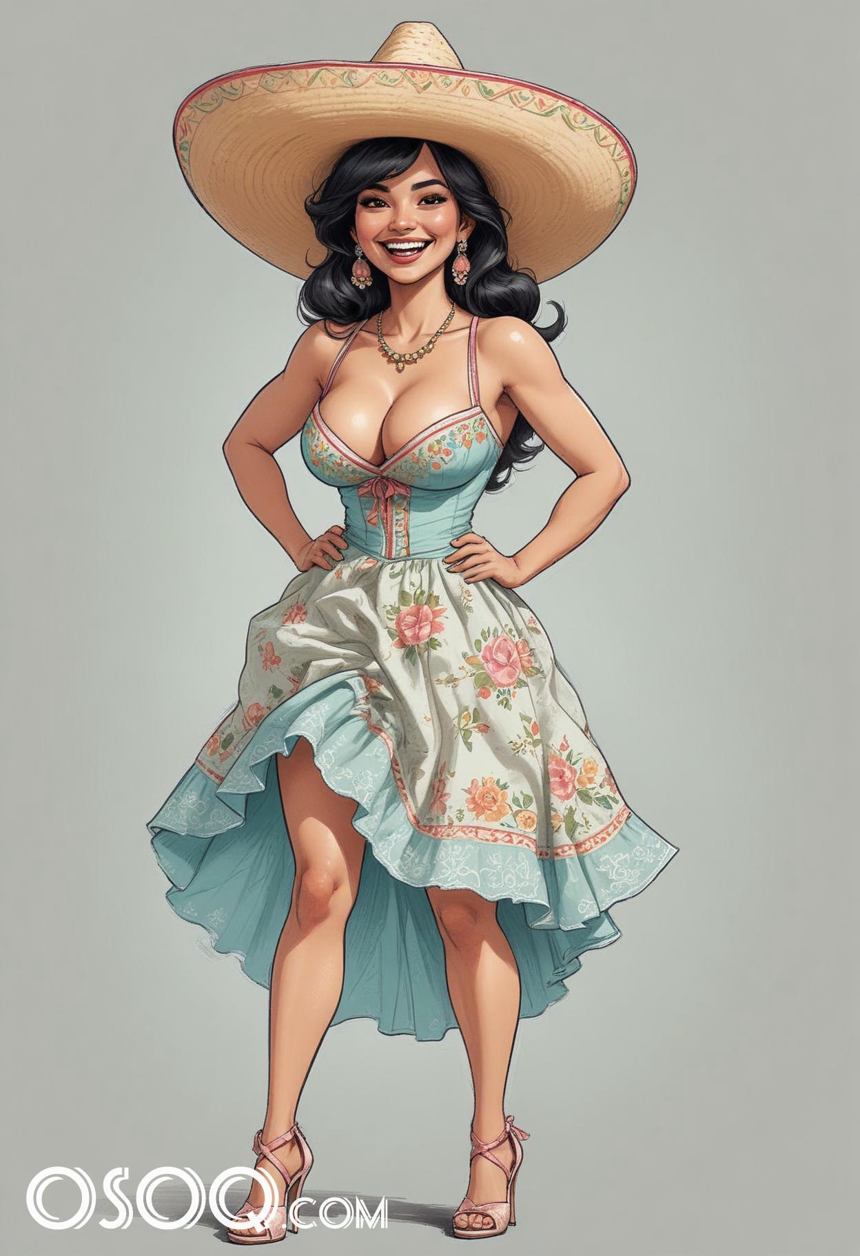 Mexico cartoon caricature drawings 13