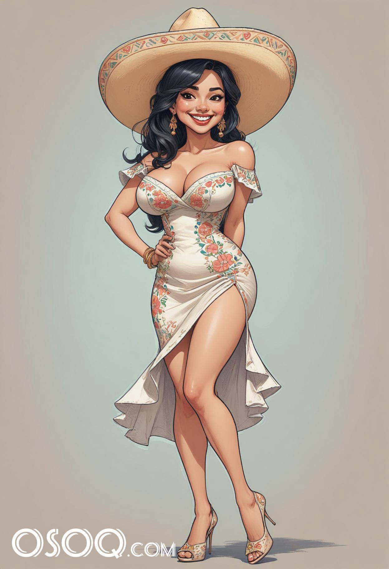 Mexico cartoon caricature drawings 14