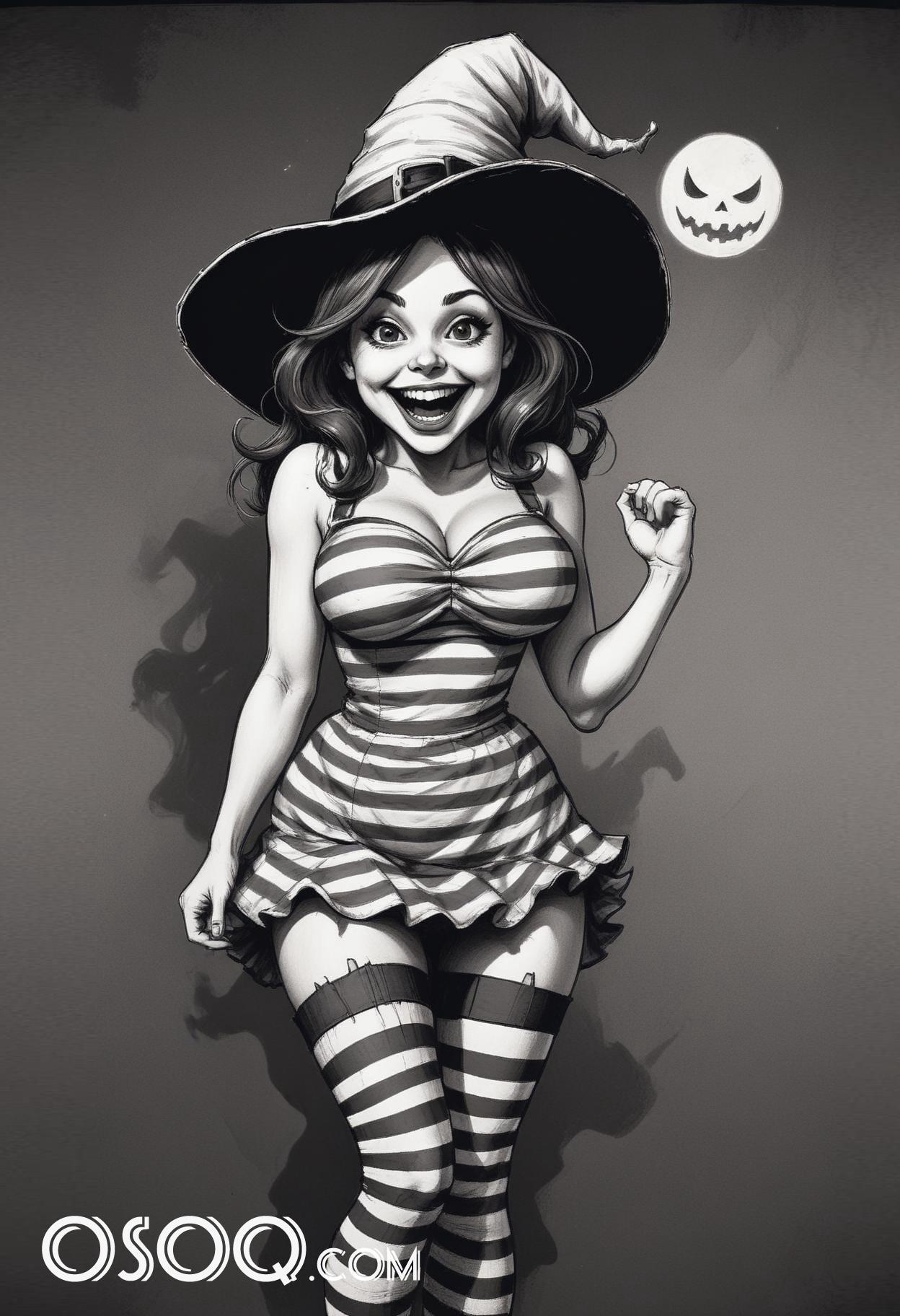 Halloween hag costumes ideas cartoon drawing 16