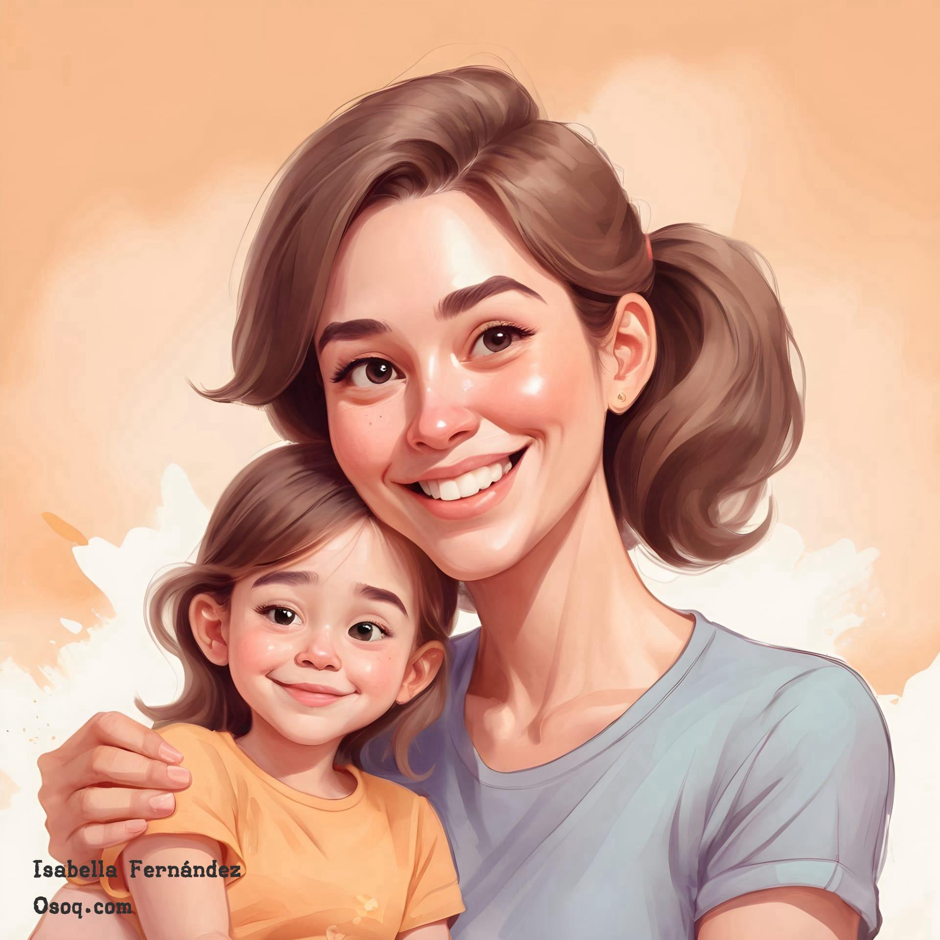 Mother and daughter cartoon 06