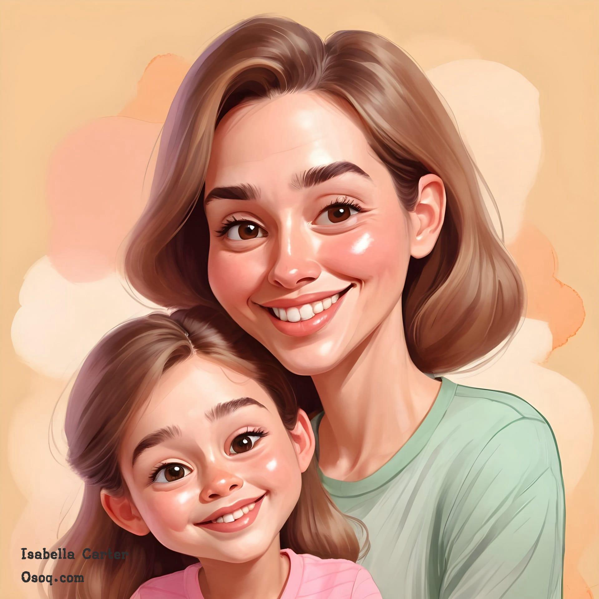 Mother and daughter cartoon 10