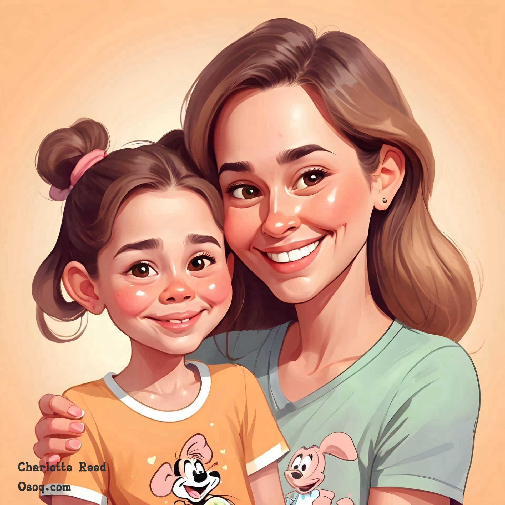 Mother and daughter cartoon 11