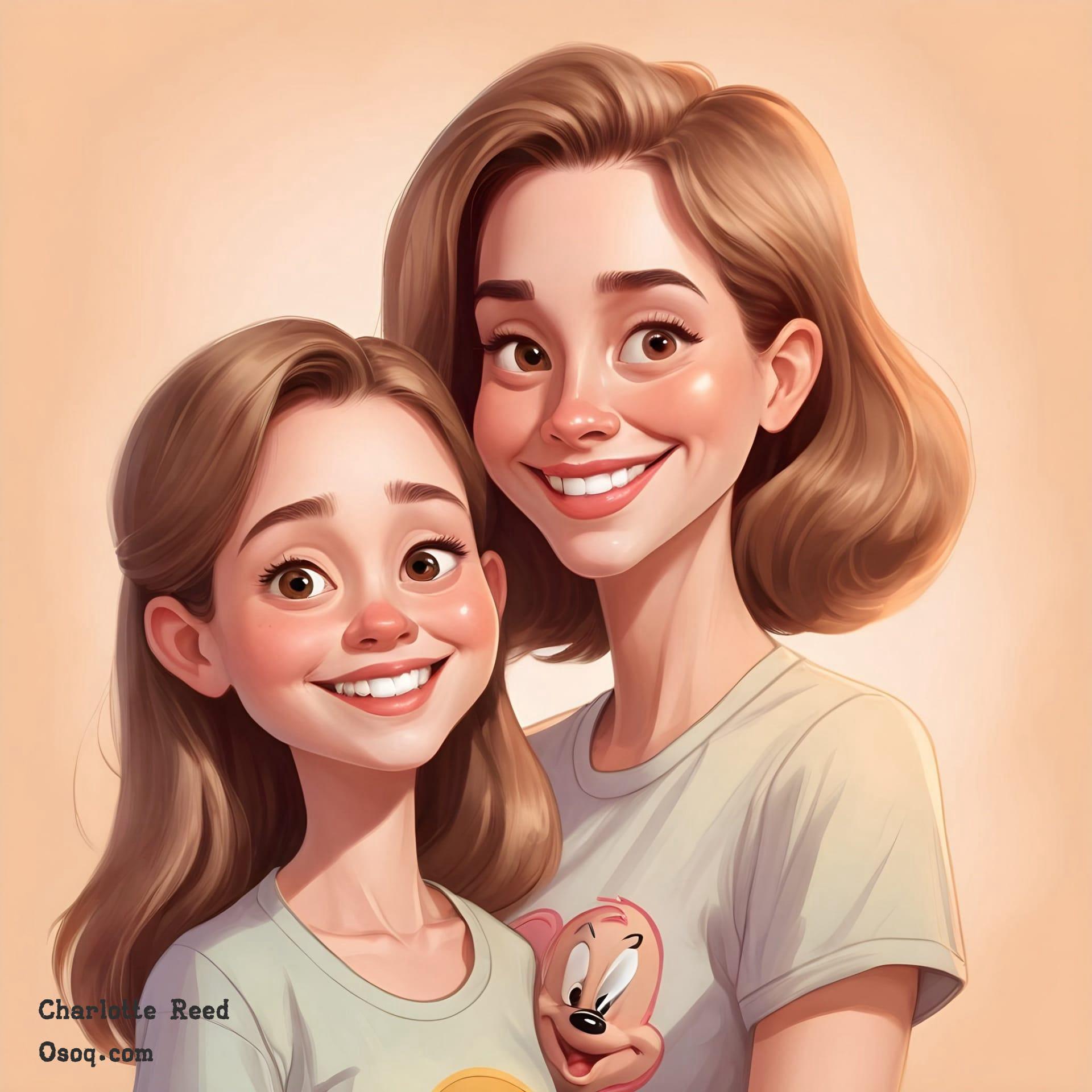Mother and daughter cartoon 12