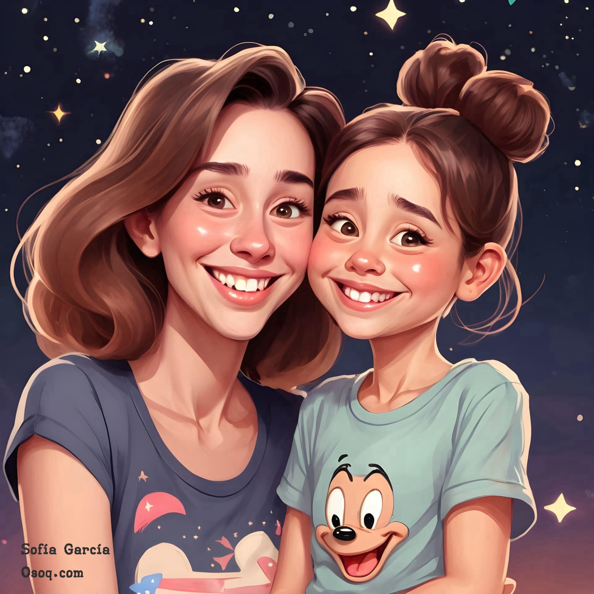 Mother and daughter cartoon 14