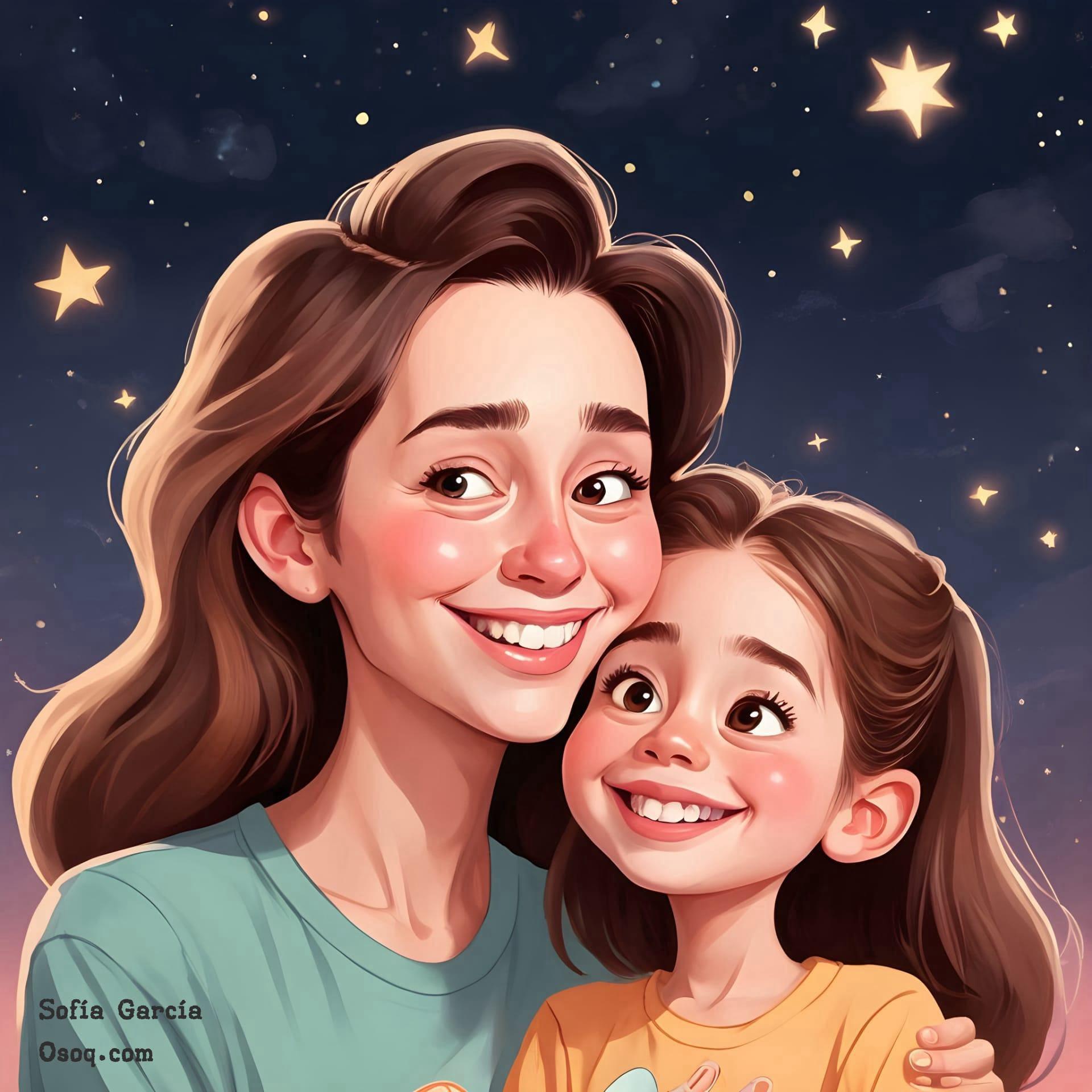 Mother and daughter cartoon 15
