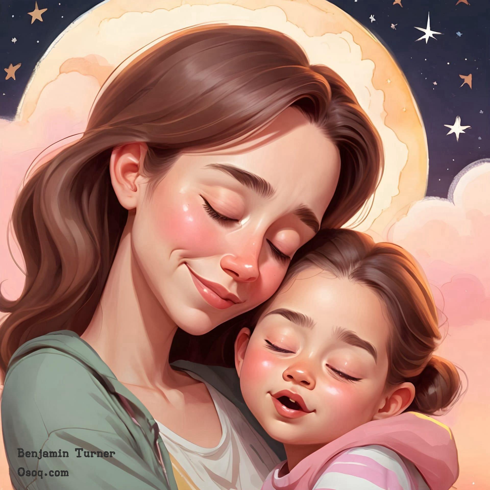Mother and daughter cartoon 16