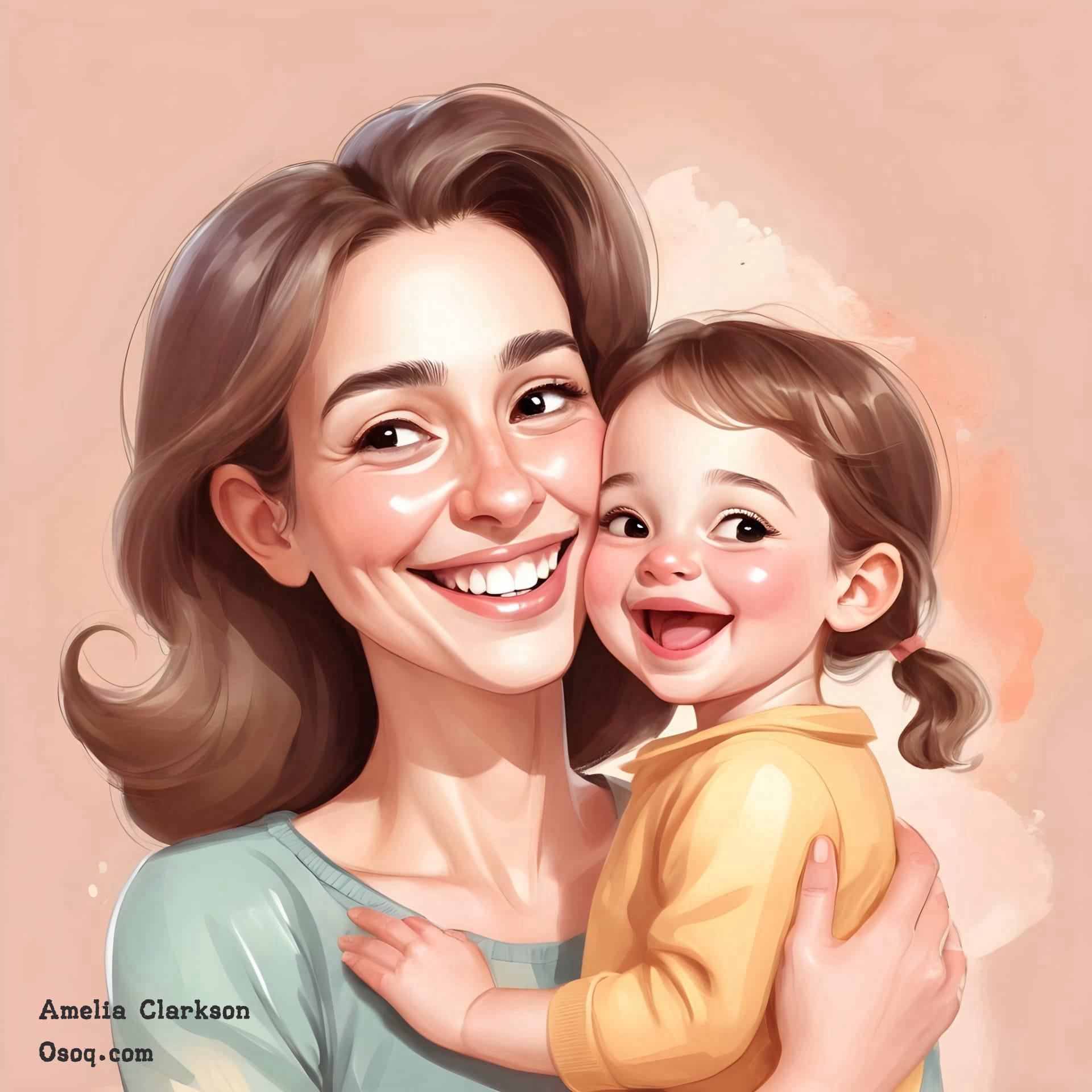 Mother and daughter cartoon 19